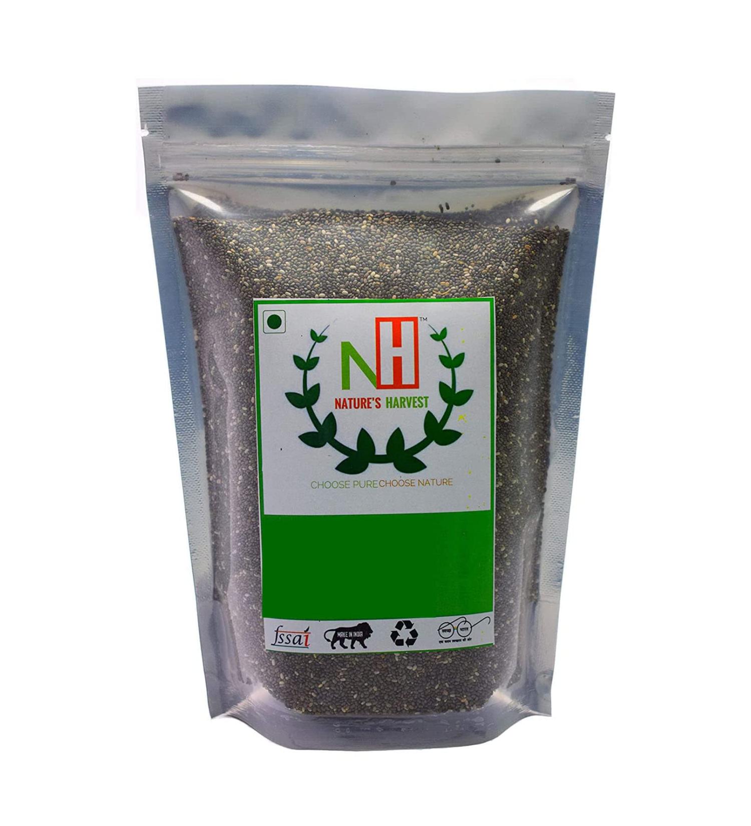 Nature's Harvest Chia Seeds for Weight Loss Omega 3 (1kg)_Packing May Vary - Buy Online on GoSupps.com