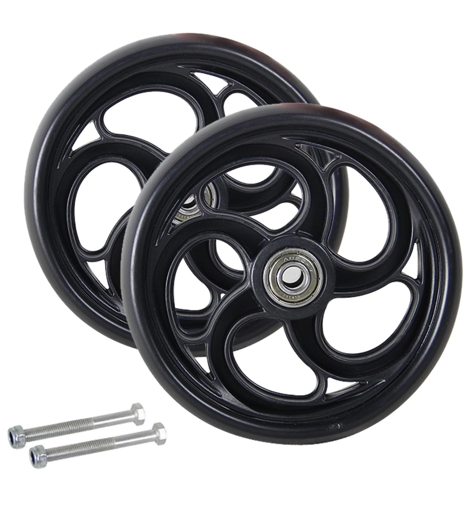 Wheelchair Wheels Wheelchair Front Castor 5inch/6inch/8inch Replacement Wheel Wheelchair Front Wheels Rollator Casters Black Anti-slip Wheels 2 Counts (Size : 6inch/15cm)(8inch/20cm) - Buy Online on GoSupps.com