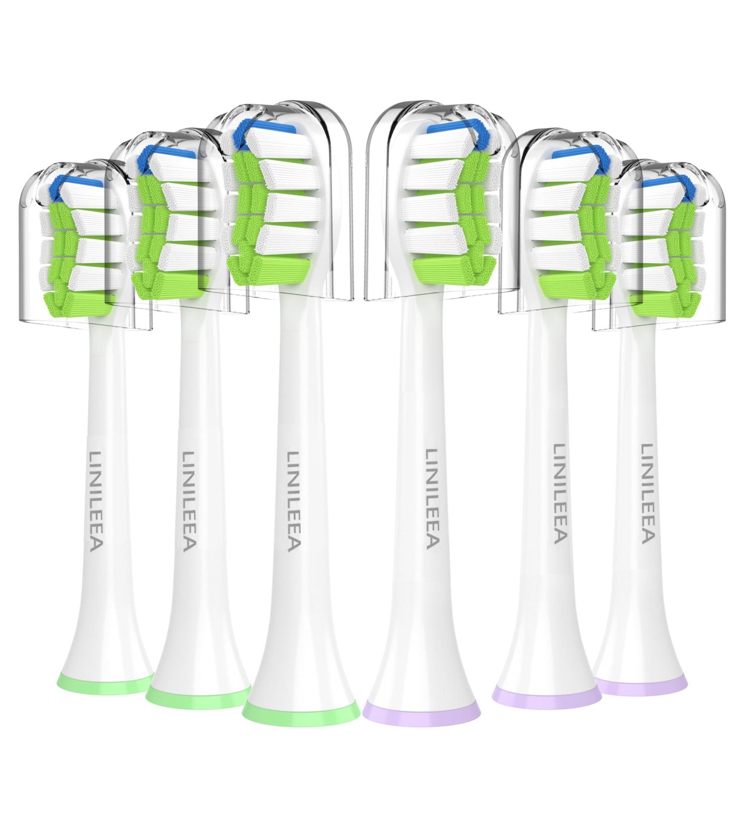 Philips Sonicare Toothbrush Replacement Heads - Compatible Electric Brush Heads 6 Pack (Hard Bristles) for Optimal Oral Care - Buy Online on GoSupps.com