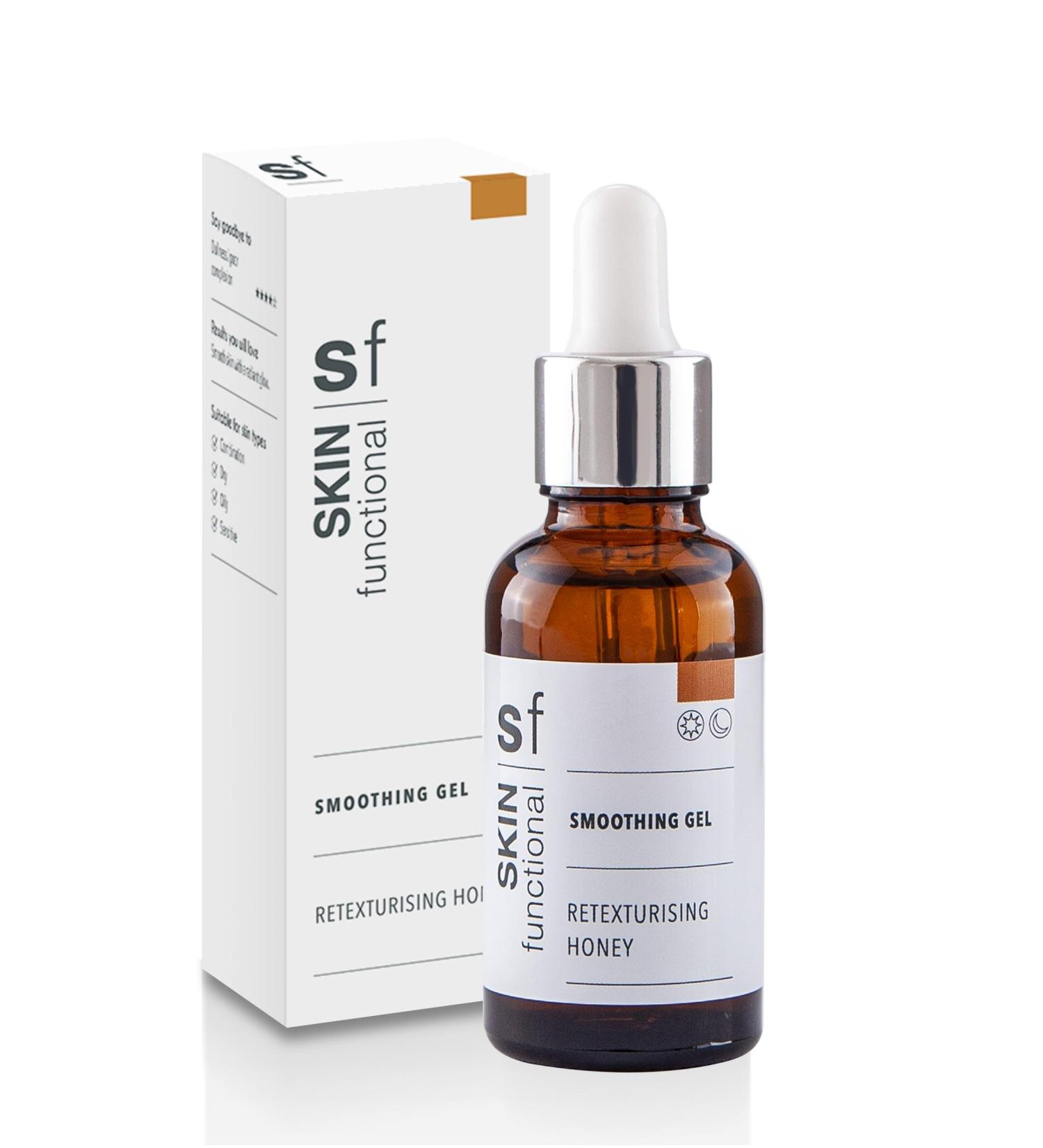 Skin Functional Smoothing Gel - Retexturising Honey Serum Gentle Exfoliation Pores & Pimple Reducer for Sensitive Skin 30 ml - Buy Online on GoSupps.com