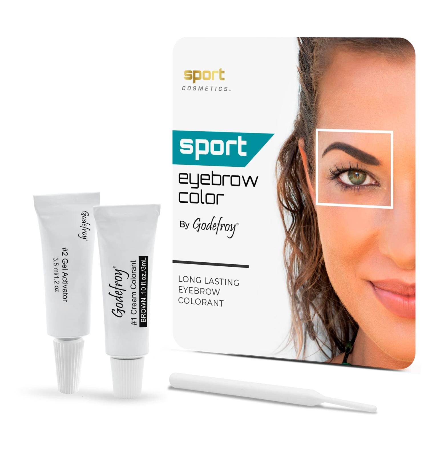 Sport Cosmetics Dark Brown Eyebrow Color Kit for Women - 20 Applications - Buy Online on GoSupps.com