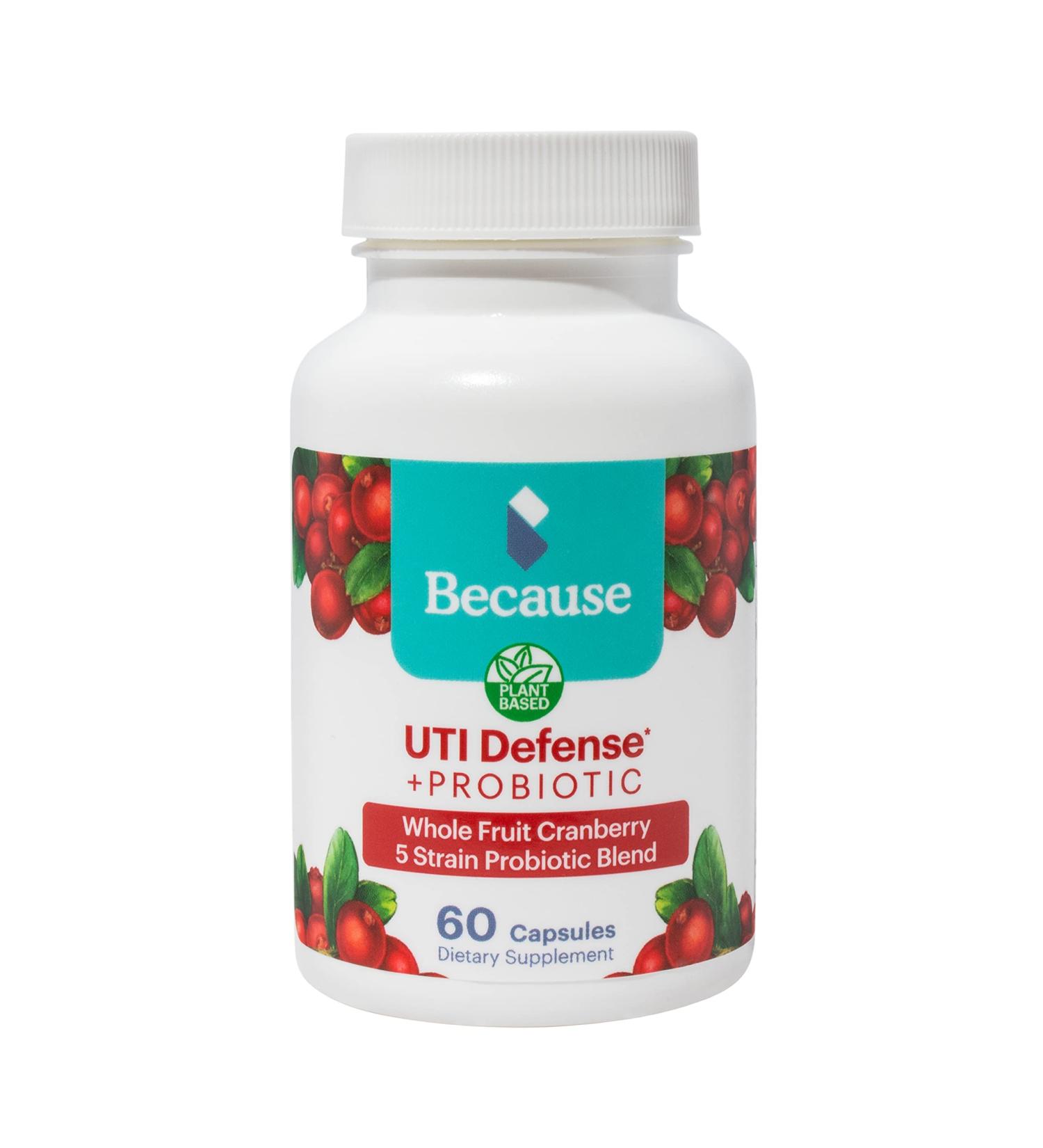 Probiotics Cranberry UTI Defense Capsules for Women - 60 Capsules, Plant Based & Non GMO - Supports Healthy Urinary Tract with Added Bladder Support - Buy Online on GoSupps.com