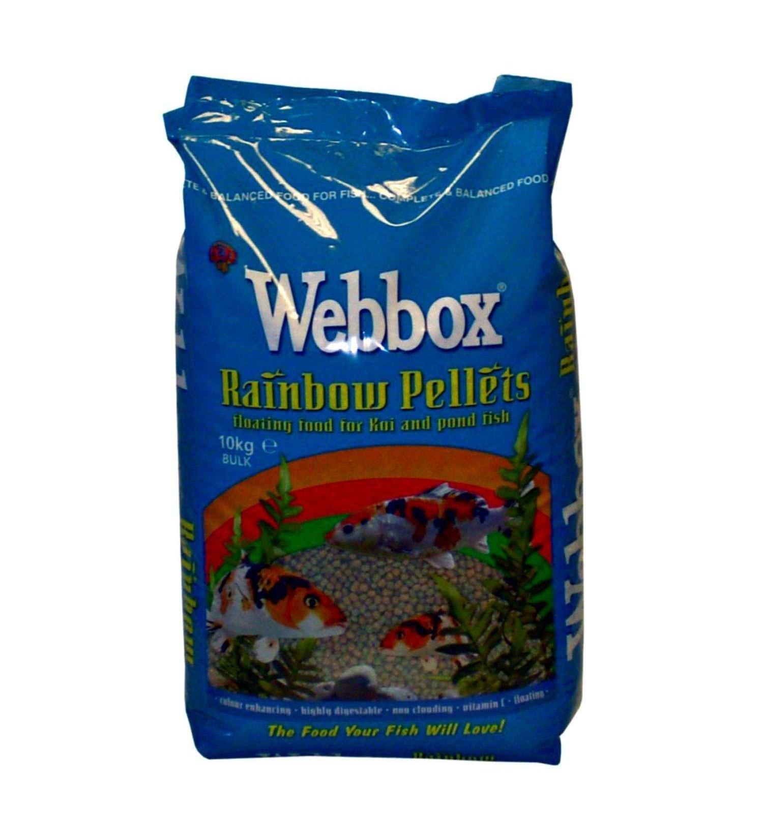 Webbox Complete Rainbow Mixed Pond Pellets Fish Food 10 kg