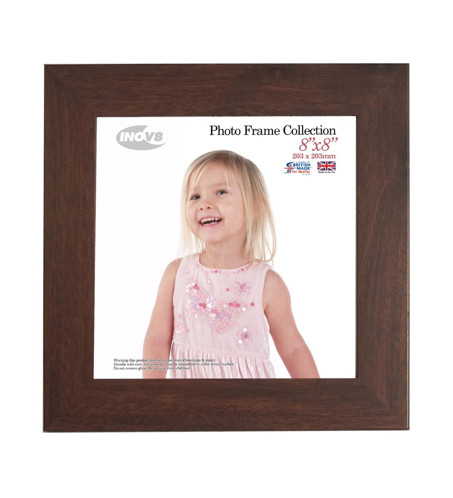 Inov8 Framing Inov8 British Made Traditional Picture/Photo Frame Orchard Dark Oak 8x8 Inch (20x20cm) Wood 15.24 x 10.16 x 3 cm