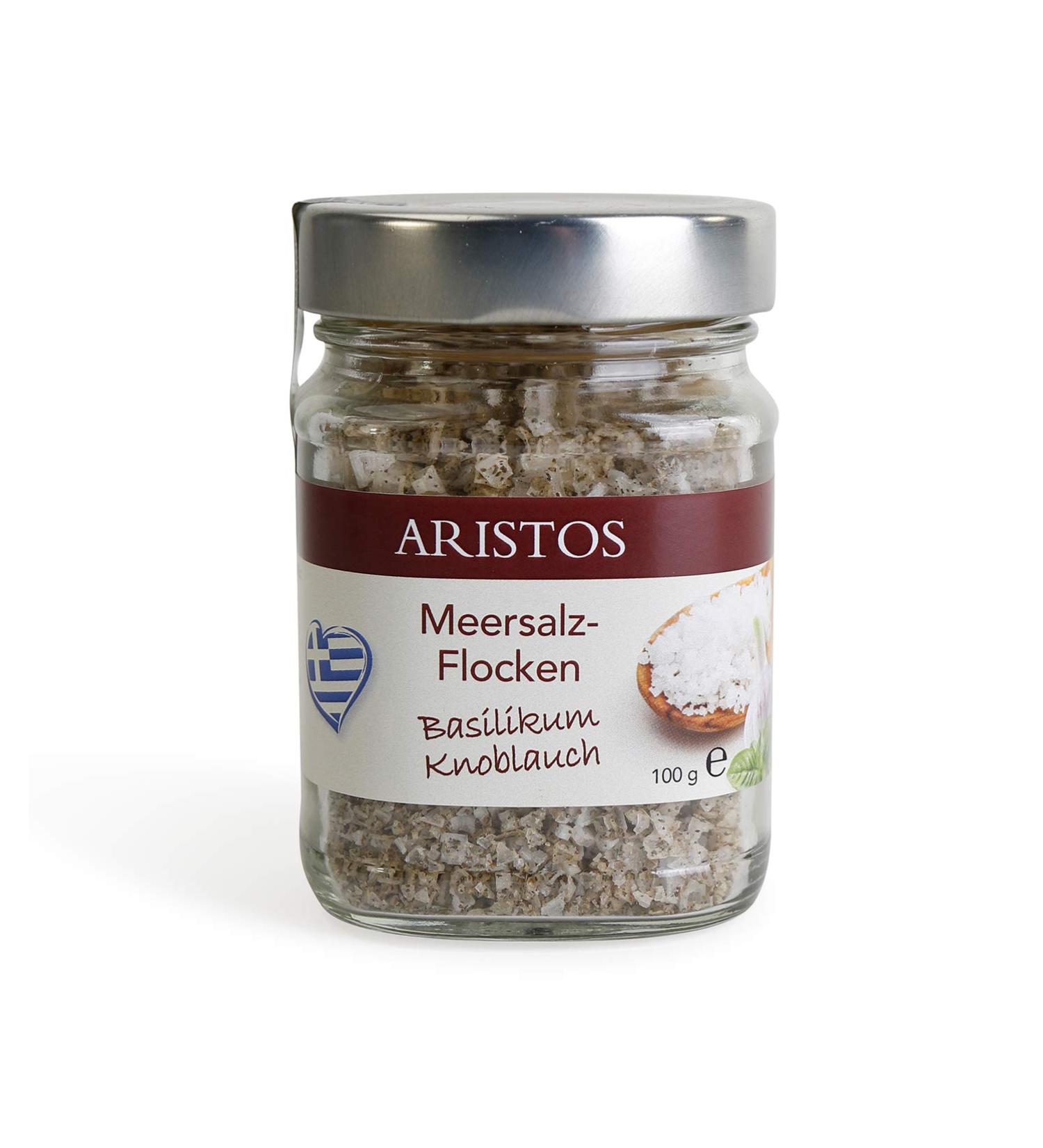  ARISTOS ARISTOS Sea Salt Flakes "Finishing Salz" | 100g (Basil Garlic Sea Salt - Buy Online on GoSupps.com