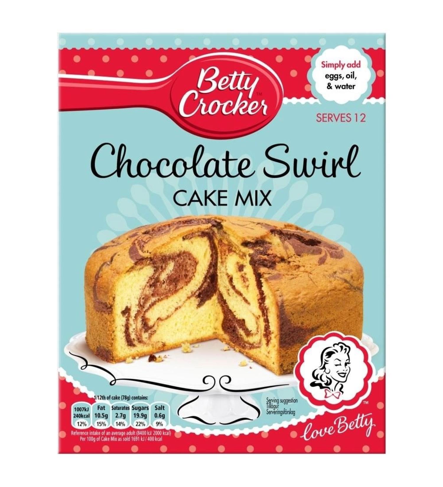 Betty Crocker Betty Crocker Chocolate Swirl Cake Mix (500g) - Pack of 2