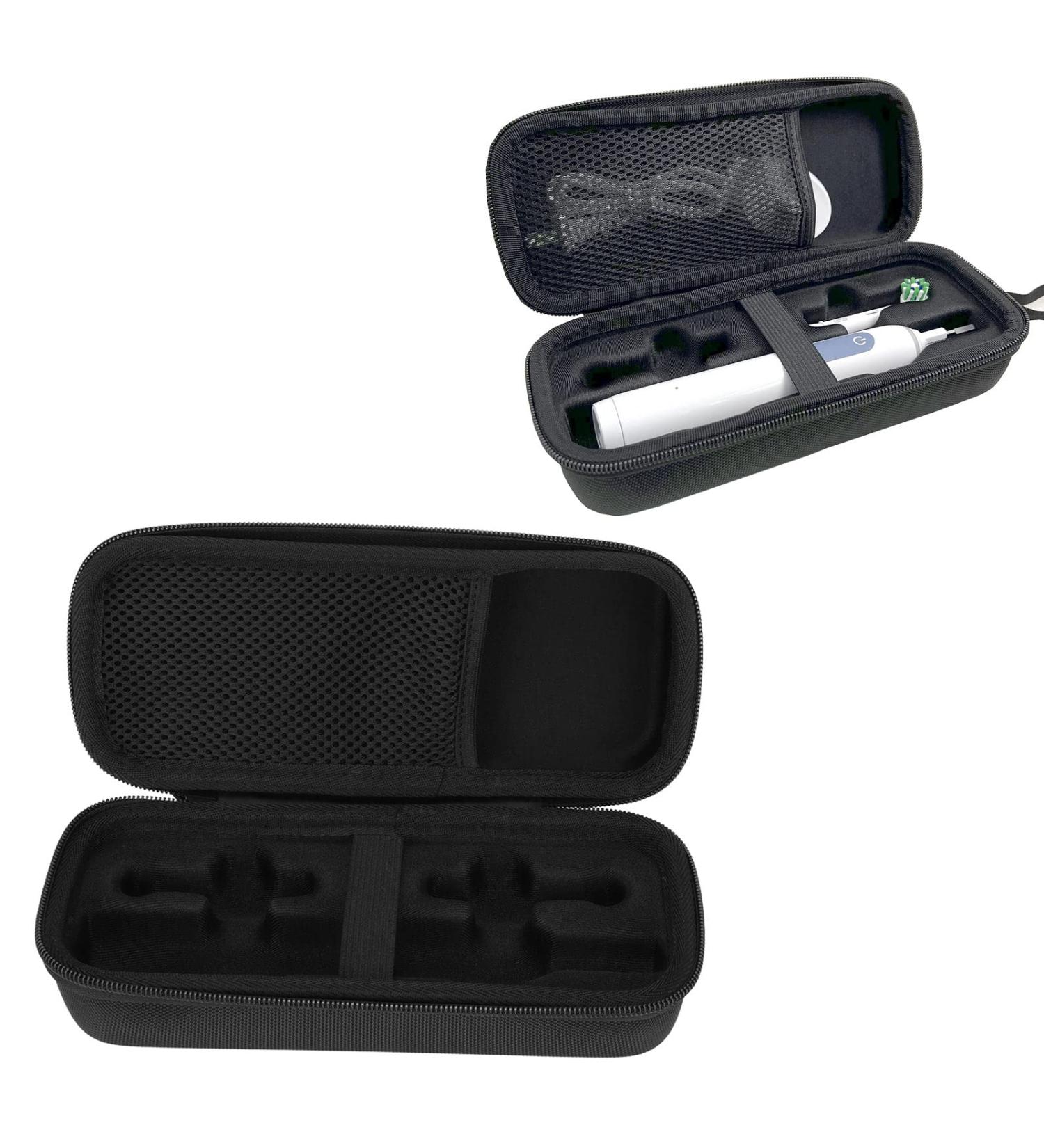 Travel Case for Oral-B Electric Toothbrushes - Portable Nylon Storage with Elastic Band & Divided Mesh Bags - Buy Online on GoSupps.com