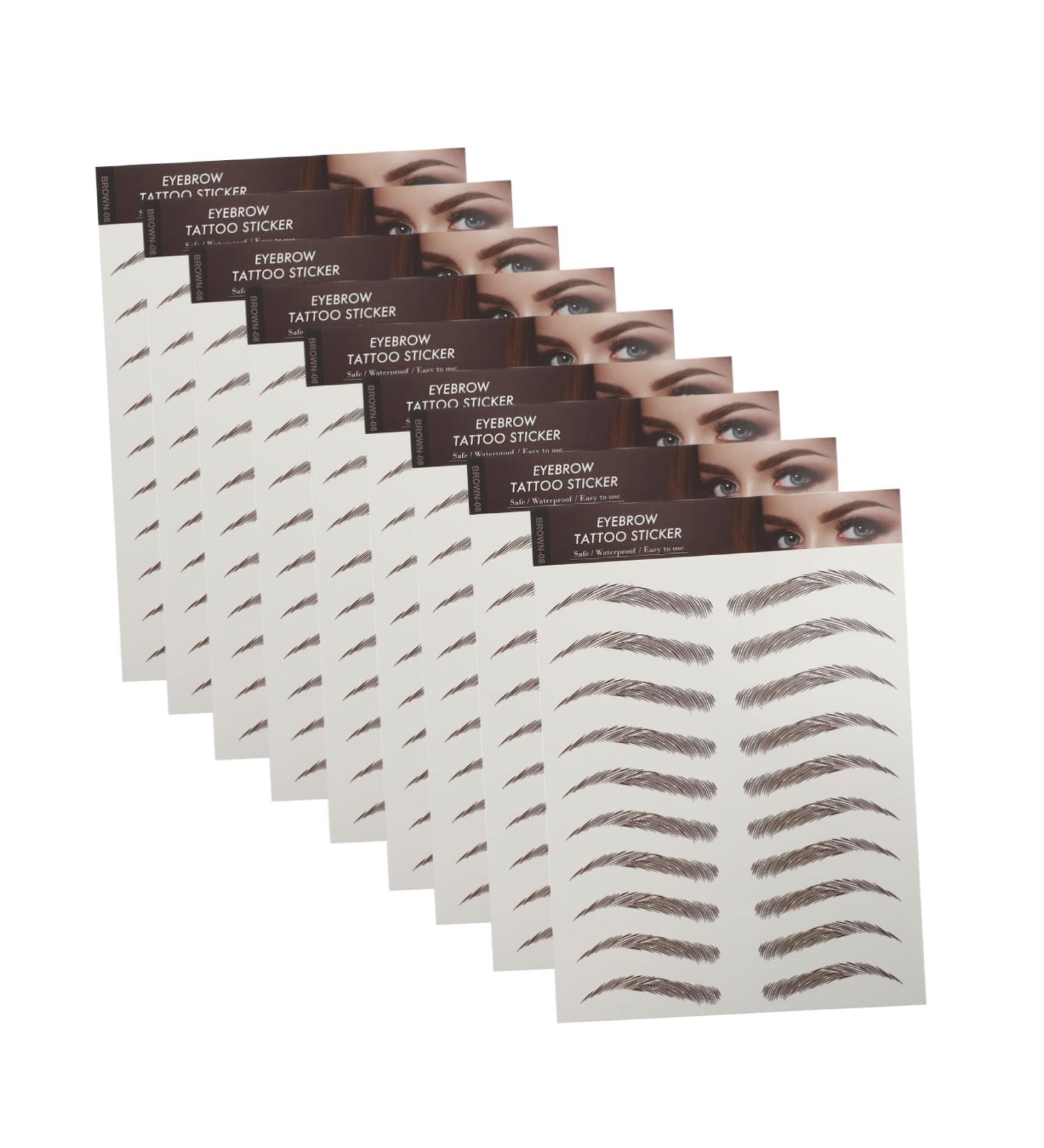 SKISUNO 9 Sheets Waterproof Eyebrow Stickers Natural Eyebrow Stickers Eyebrow Tattoos Stickers Artificial 6d - Buy Online on GoSupps.com