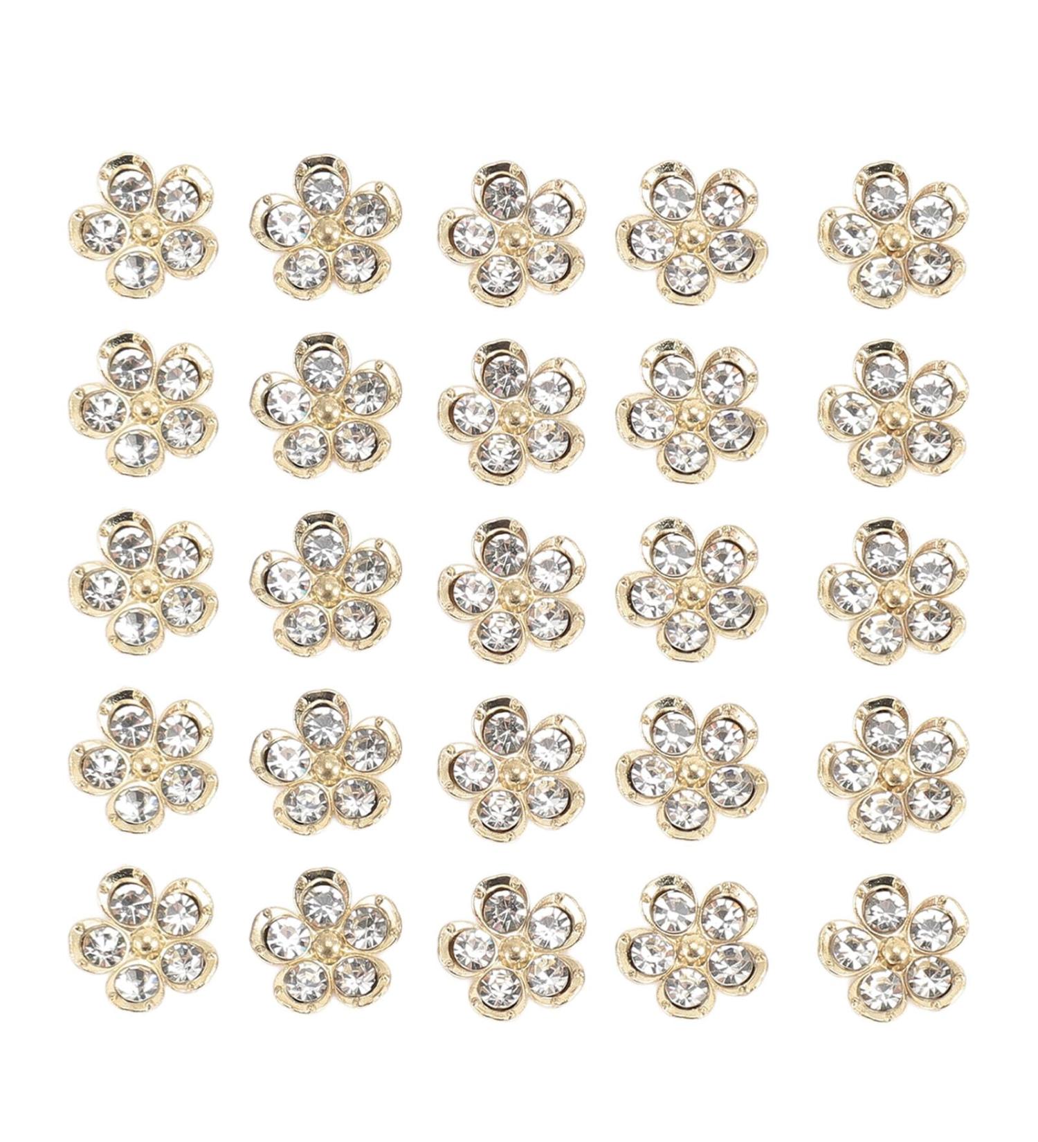 Nail Rhinestones Kit Metal 50 Pieces Sparkling for Nail Art Craft - Buy Online on GoSupps.com