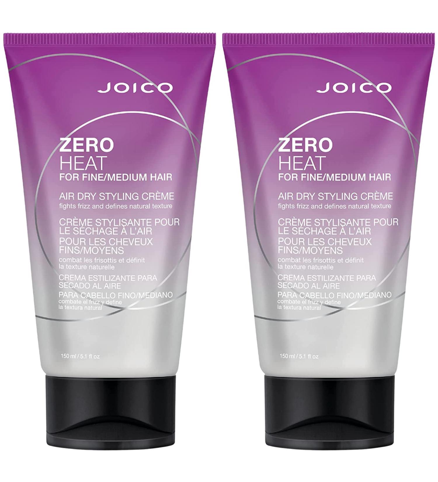 Joico Zero Heat Air Dry Styling Cr me for Fine/Medium Hair | 24 Hour Humidity Control | Tames Frizz & Enhances Texture | Boost Shine | 5.1 Fl Oz (Pack of 2) - Buy Online on GoSupps.com