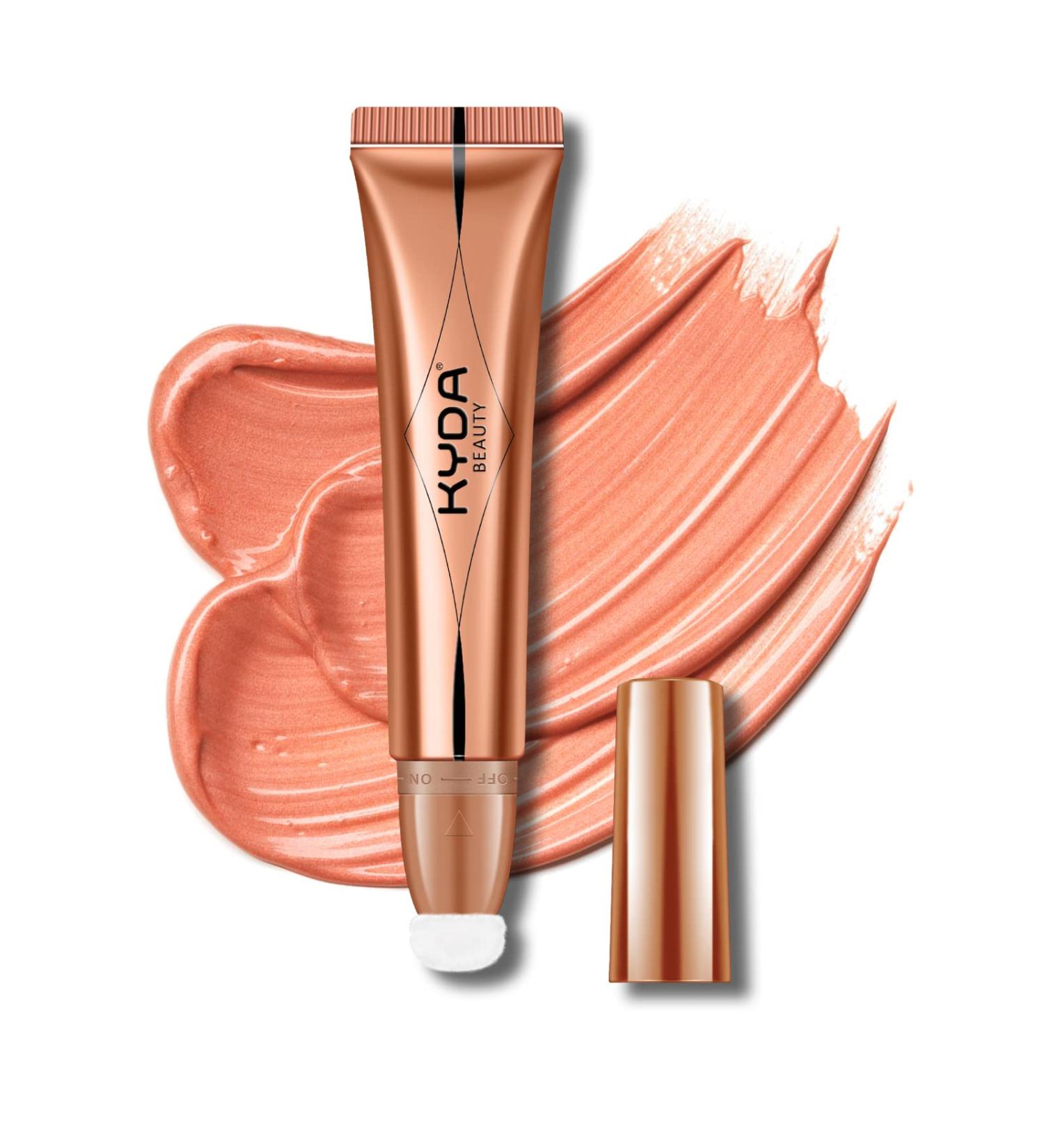 Kyda Blush Beauty Wall - Long-Lasting Liquid Face Touch Rouge with Pillow Applicator | Natural Shimmer Cream Blush (#10 Sunset Glow) - 0.6 fl oz - Buy Online on GoSupps.com