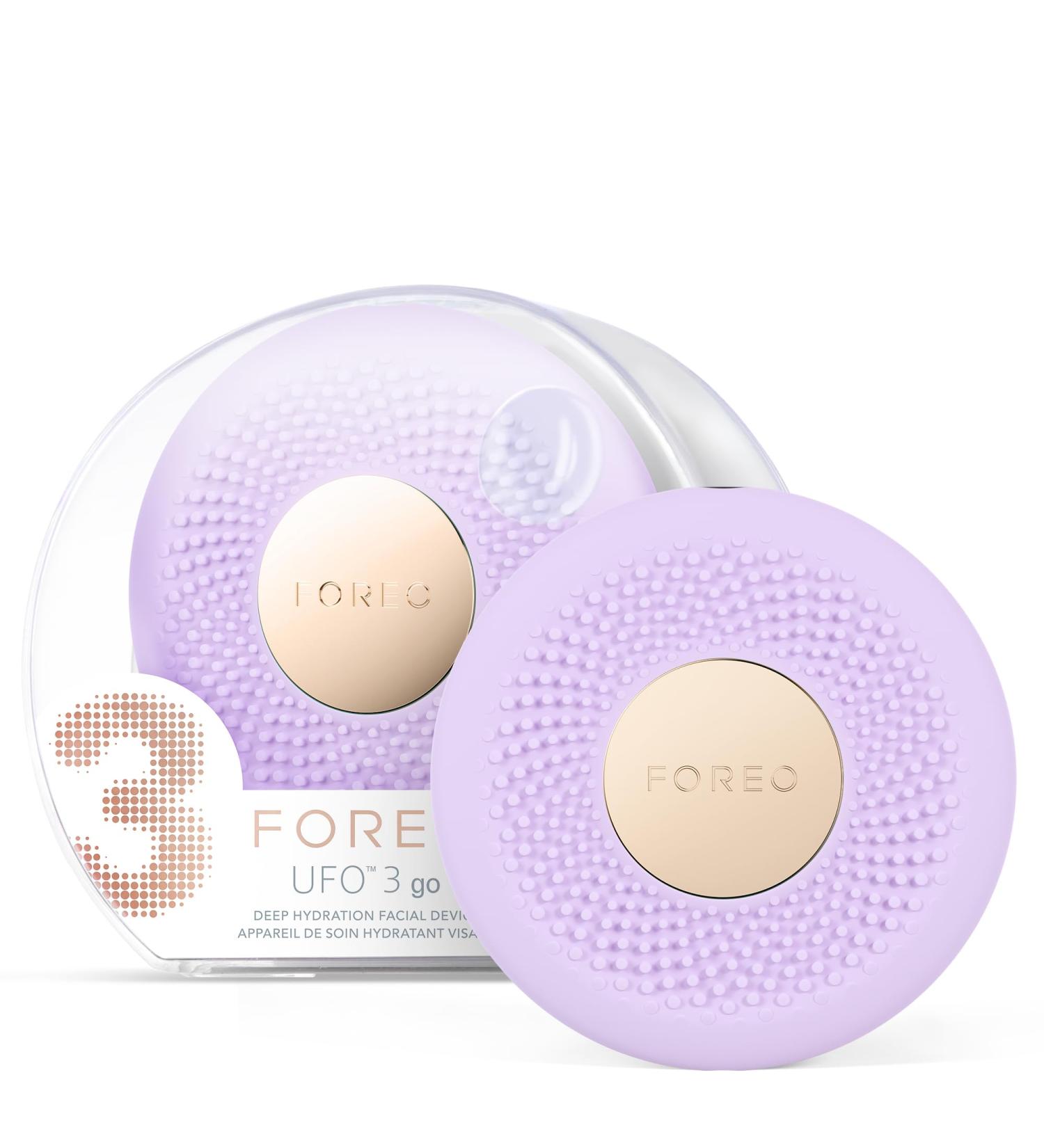 FOREO UFO 3 Go - Compact 4-in-1 LED Facial Mask Treatment | Deep Moisturizer & Anti-Aging Face Massager - Lavender - Buy Online on GoSupps.com