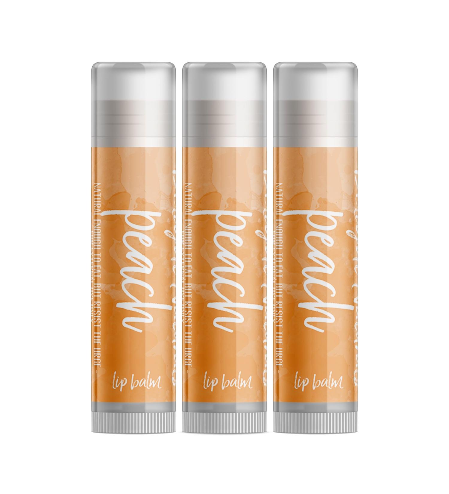 Peach Lip Balm Set of Three | Nourishing Moisture for Soft Lips - Buy Now - Buy Online on GoSupps.com
