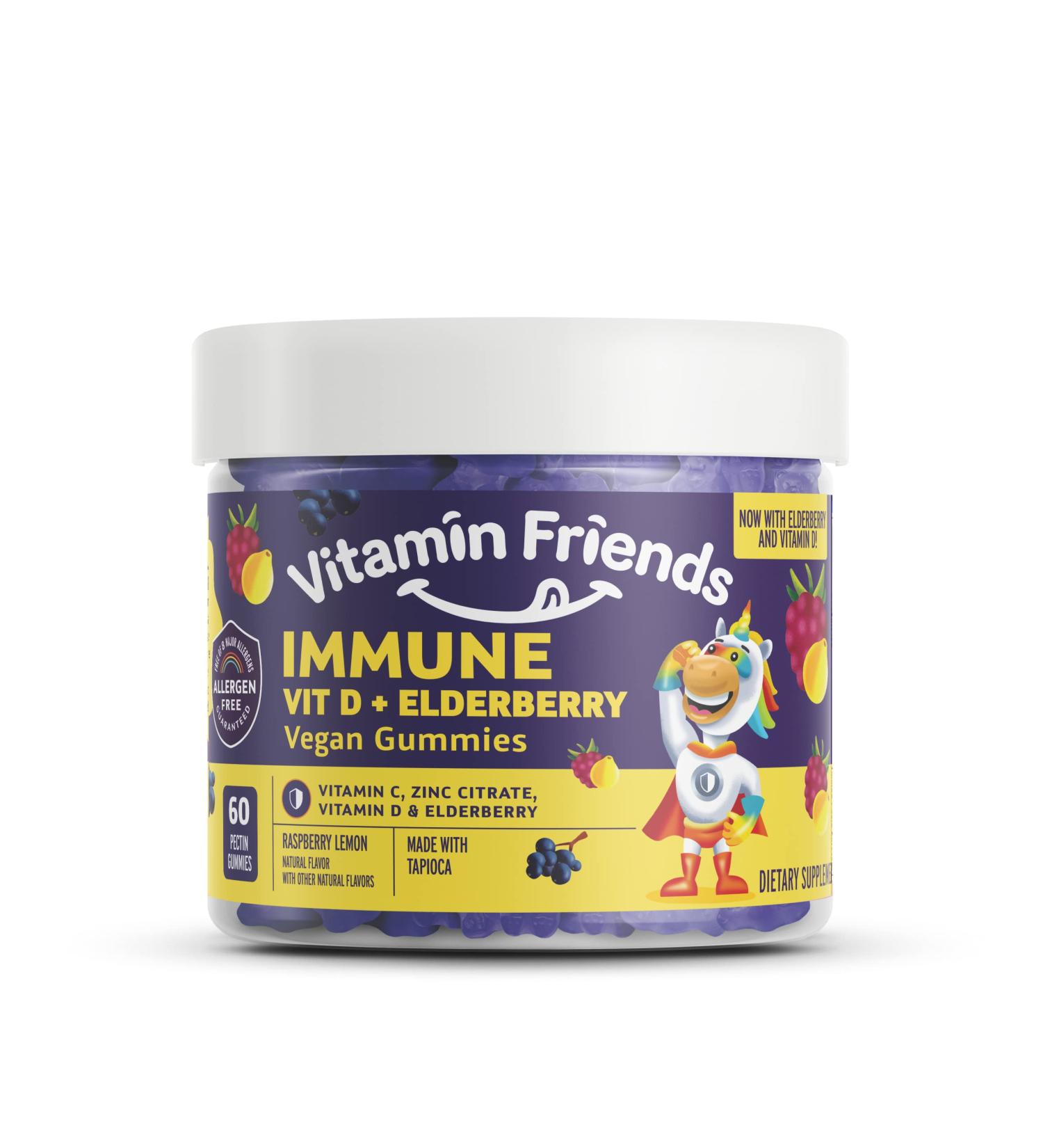 Vitamin Friends Immune Probiotic Vegan Gummies - Orange Flavor (60 Pectin Gummies) - Buy Online on GoSupps.com