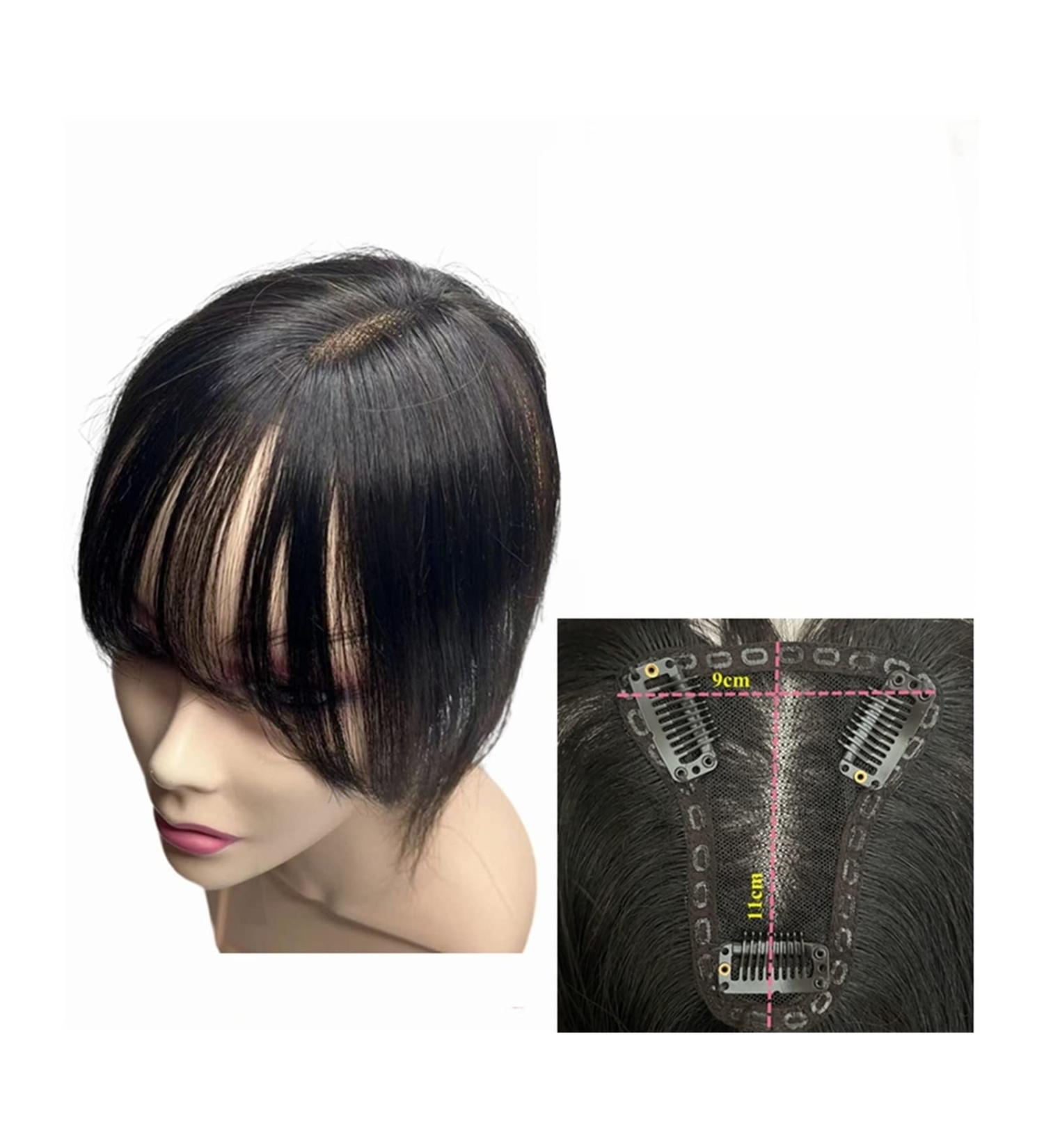 Bangs Clip in Bangs Transparent Swiss Lace Human Hair Bangs Clip In Fringe Hairpieces Extension For Women Breathable Remy Hair Bangs for Women Curved Bangs for Daily Wear (Color : 9x11 Natural blac 9x11 Natural black - Buy Online on GoSupps.com