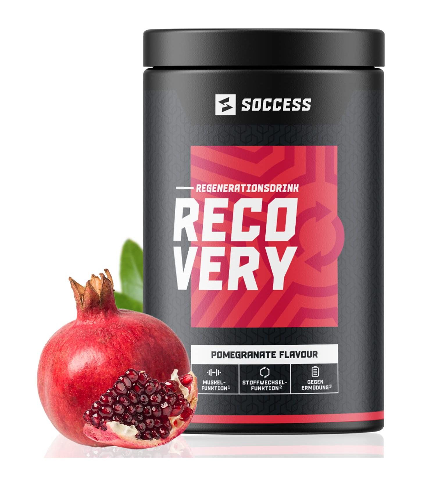 Recovery Regeneration Drink for Athletes | Post Workout Sports Drink with BCAA Glutamine Amino Acids Electrolytes & Minerals - 20 Portions - Pomegranate Flavor - Buy Online on GoSupps.com