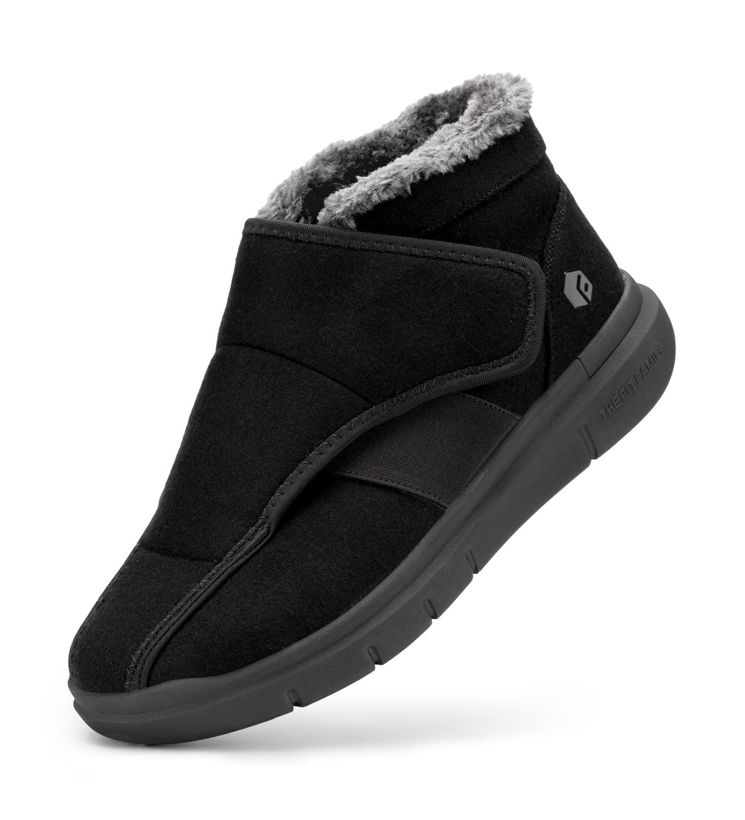 FitVille Diabetic Shoes for Women - Wide Width Slip-On Boots | Lightweight Adjustable Walking Shoes for Foot Pain Relief & Swollen Feet (Black 9 Wide - Buy Online on GoSupps.com