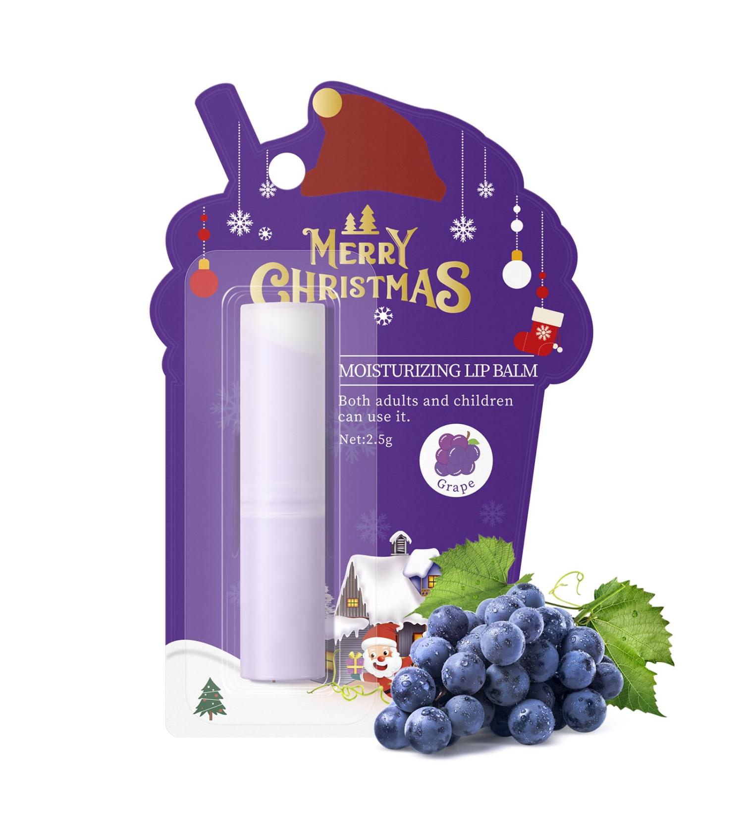 Christmas Moisturizing Lip Balm Moisturizes Dry Chapped Lips Lip Butter For Lock In Moisture Hydrated Lips Essential Lip Care 12hr Long Lasting Moisture Stocking Stuffers For Women - Grape - Buy Online on GoSupps.com