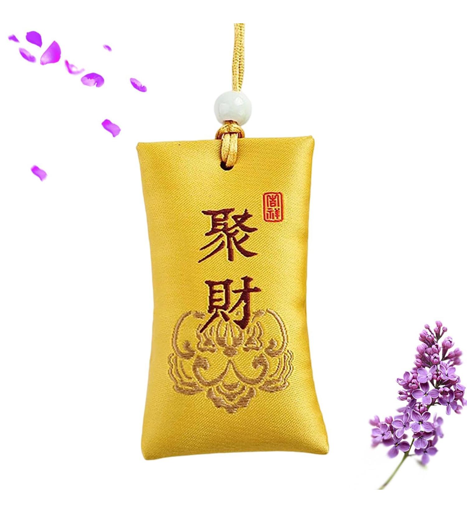 Classical Chinese Talisman Spiritual Salt Pouch from China 4 * 7cm Spiritual Salt Pouch Hope for a Better Life Classical Design for Wardrobe Offices Car Study Qincu-ca Gather Wealth - Buy Online on GoSupps.com
