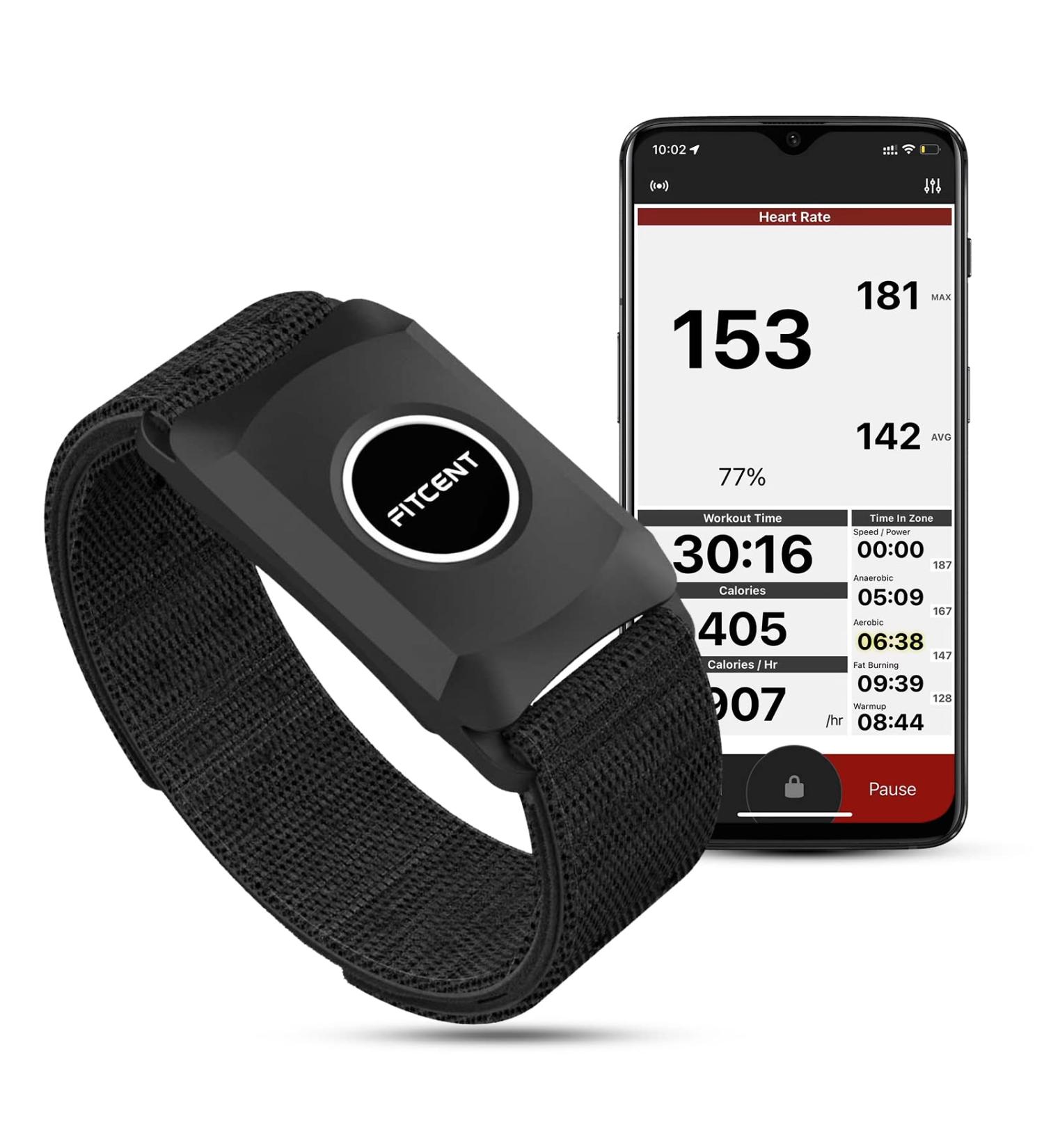 Fitcent Bluetooth Heart Rate Knife Bracelet | Ant+ Heart Monitor & Optical Sensor for Strava Peloton Garmin iFit Wahoo - Buy Online on GoSupps.com