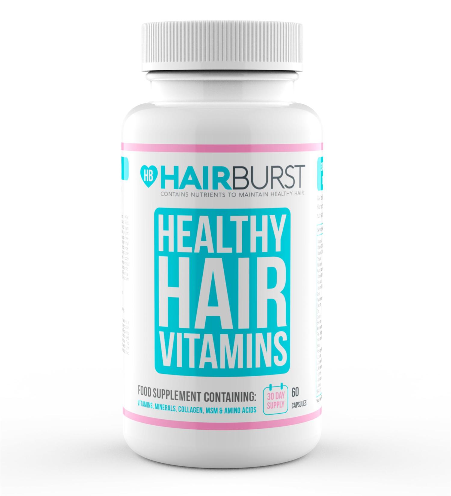 Hair Burst Hair Growth Vitamins with Biotin, Selenium & Zinc - 23 Premium Nutrients for Healthy Hair Growth - Prevent Breakage - 2 Daily Capsules - Buy Online on GoSupps.com