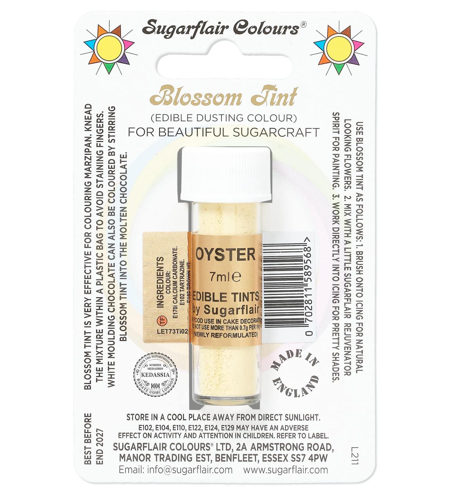 Sugarflair Oyster Blossom Tint Food Colouring and Dusting Powder Matt Finish Brush On or Mix with Rejuvenator Spirit to Create a One of A Kind Cake - 7ml