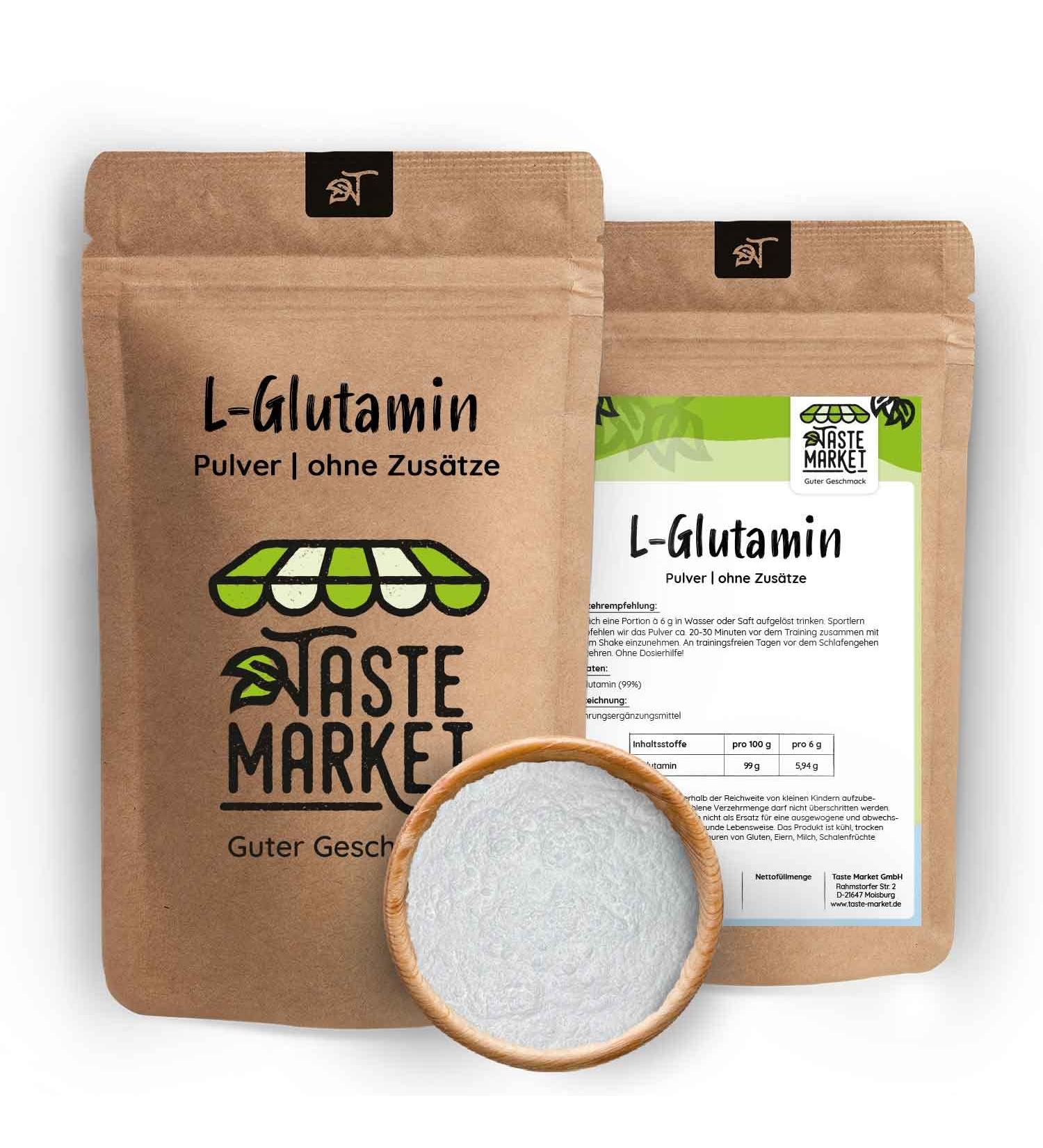 200g L-Glutamine Powder | Vegan Amino Acid for Fitness & Muscle Building | International Shipping - Buy Online on GoSupps.com