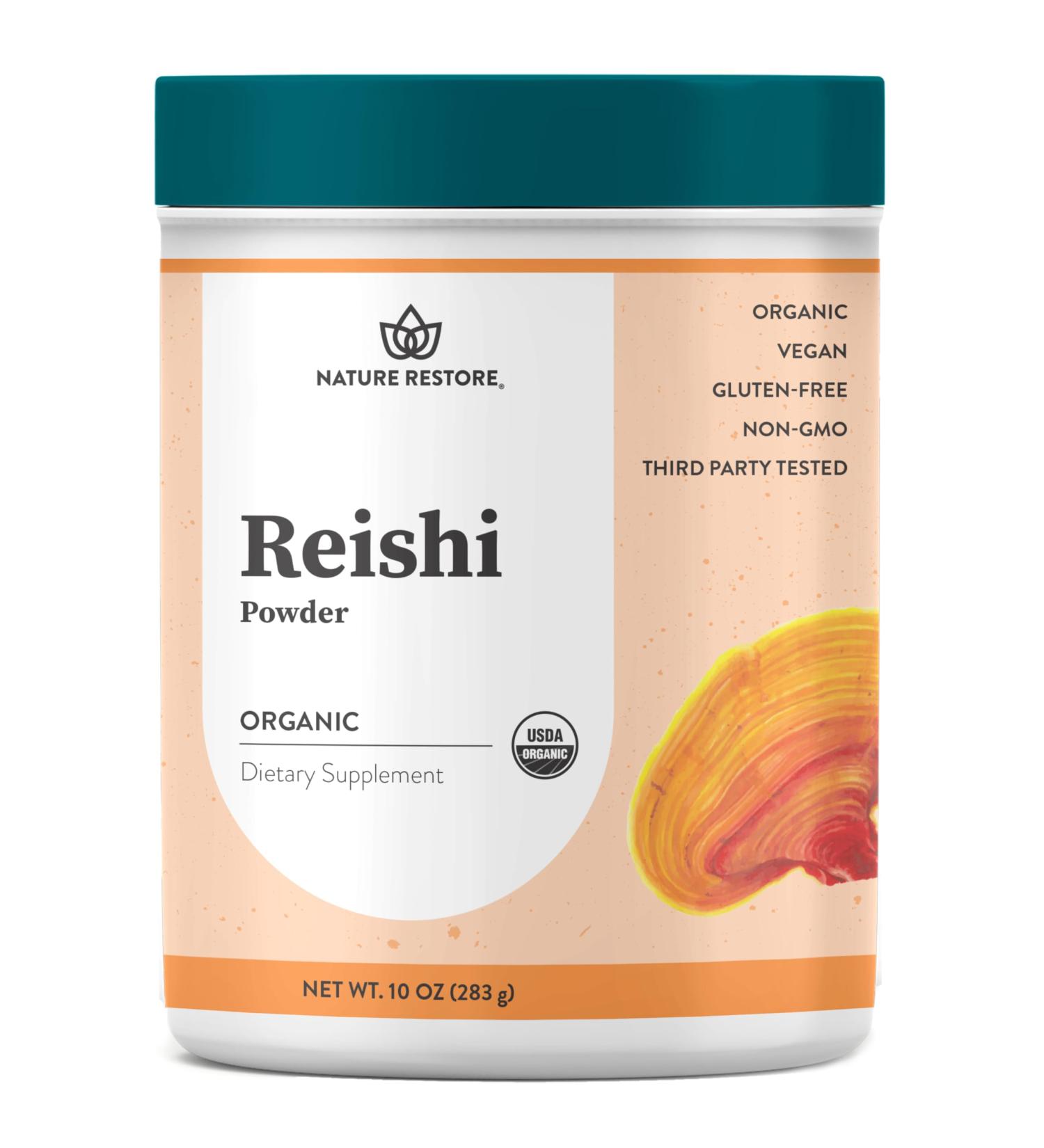 Nature Restore USDA Certified Organic Reishi Mushroom Powder 10 Ounces Non GMO Gluten Free Packaged in California Ganoderma Lucidum/Lingzhi 10 Ounce (Pack of 1) - Buy Online on GoSupps.com