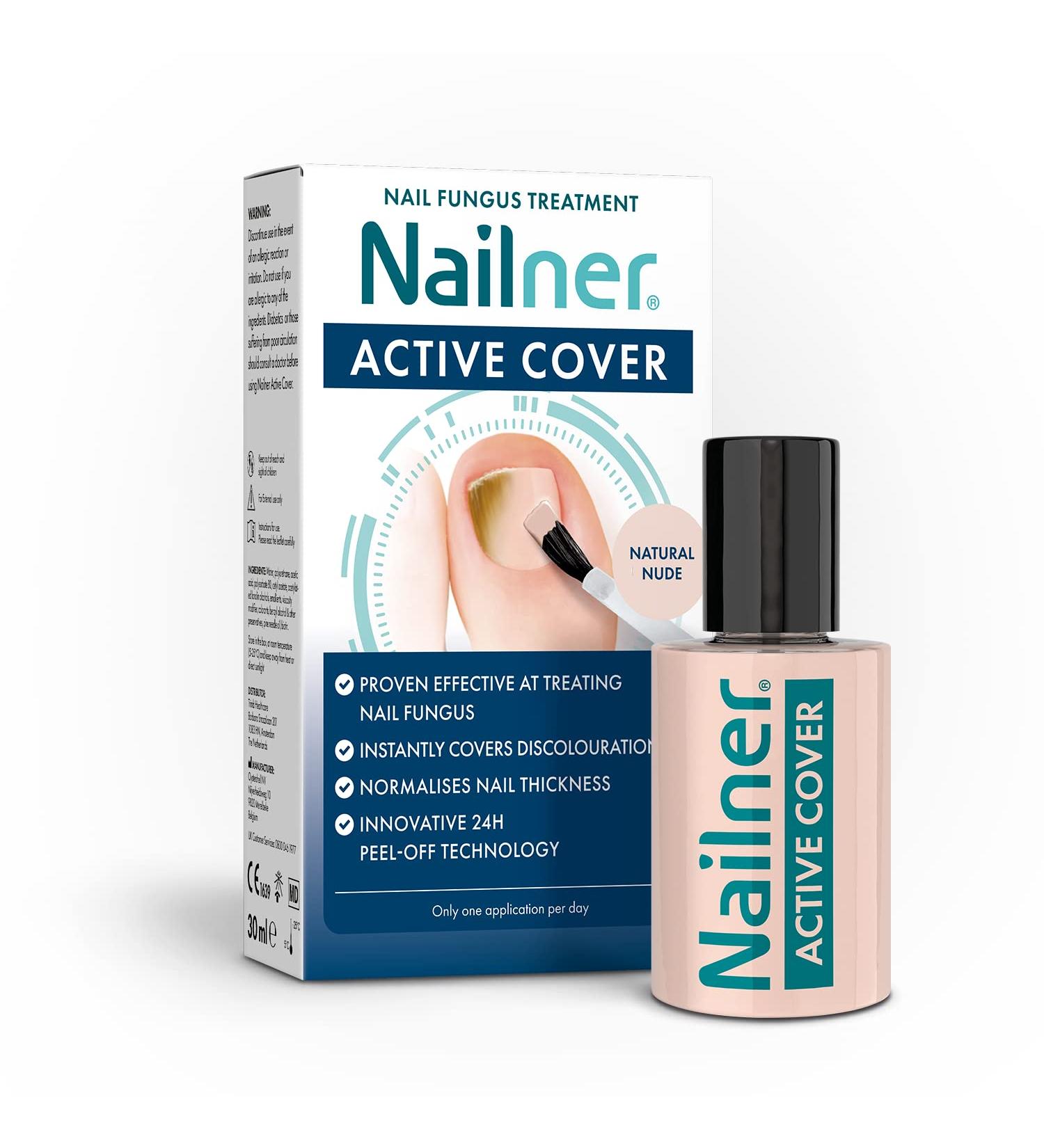 Nailner Active Cover Nail Fungus Treatment - 24 Hour Peel Off Technology - Nude 30ml - Buy Online on GoSupps.com