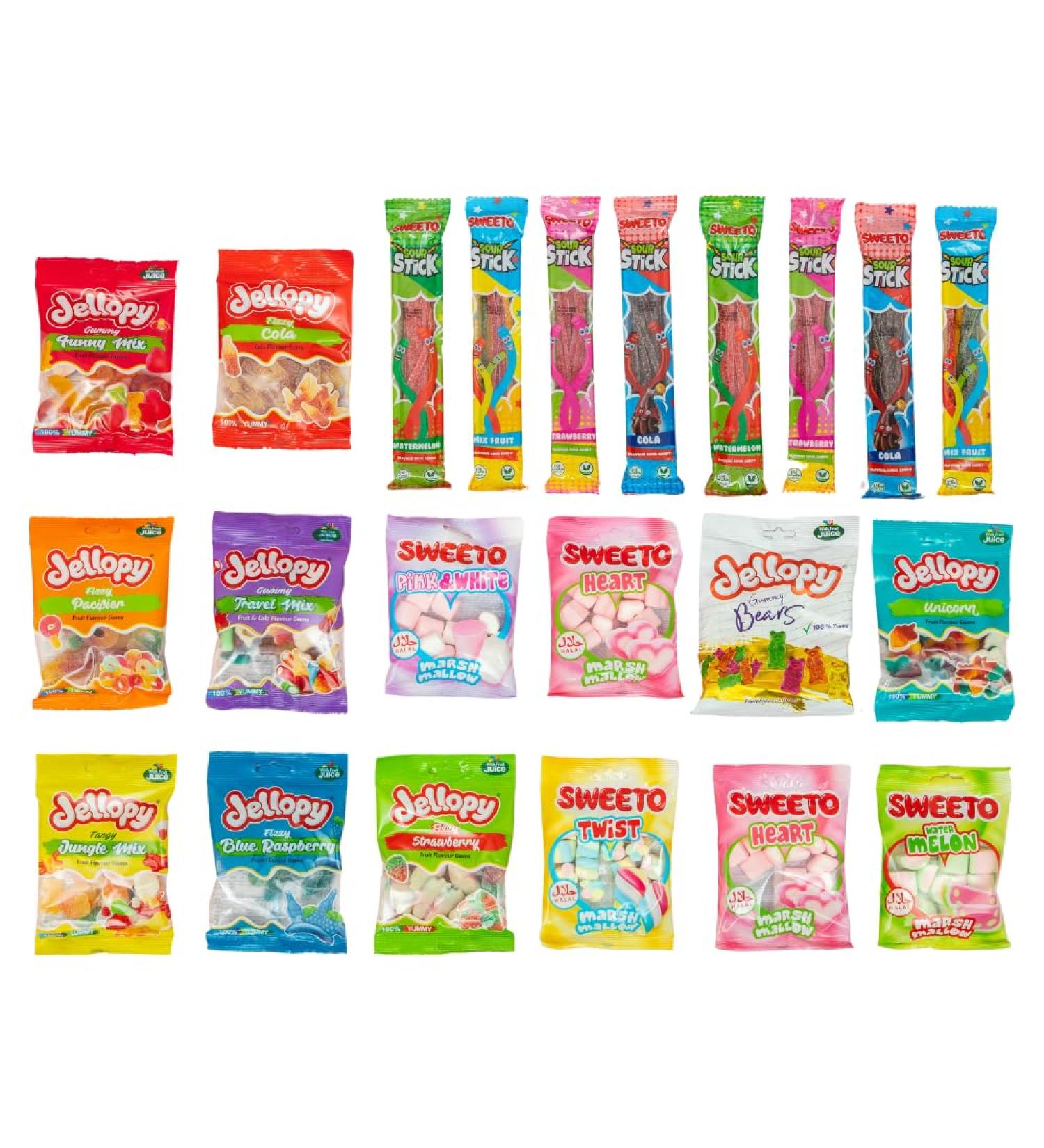 Halal Sweets Hampers Gift Basket for Adult Women Men Kids 24 Piece Bundle - Buy Online on GoSupps.com