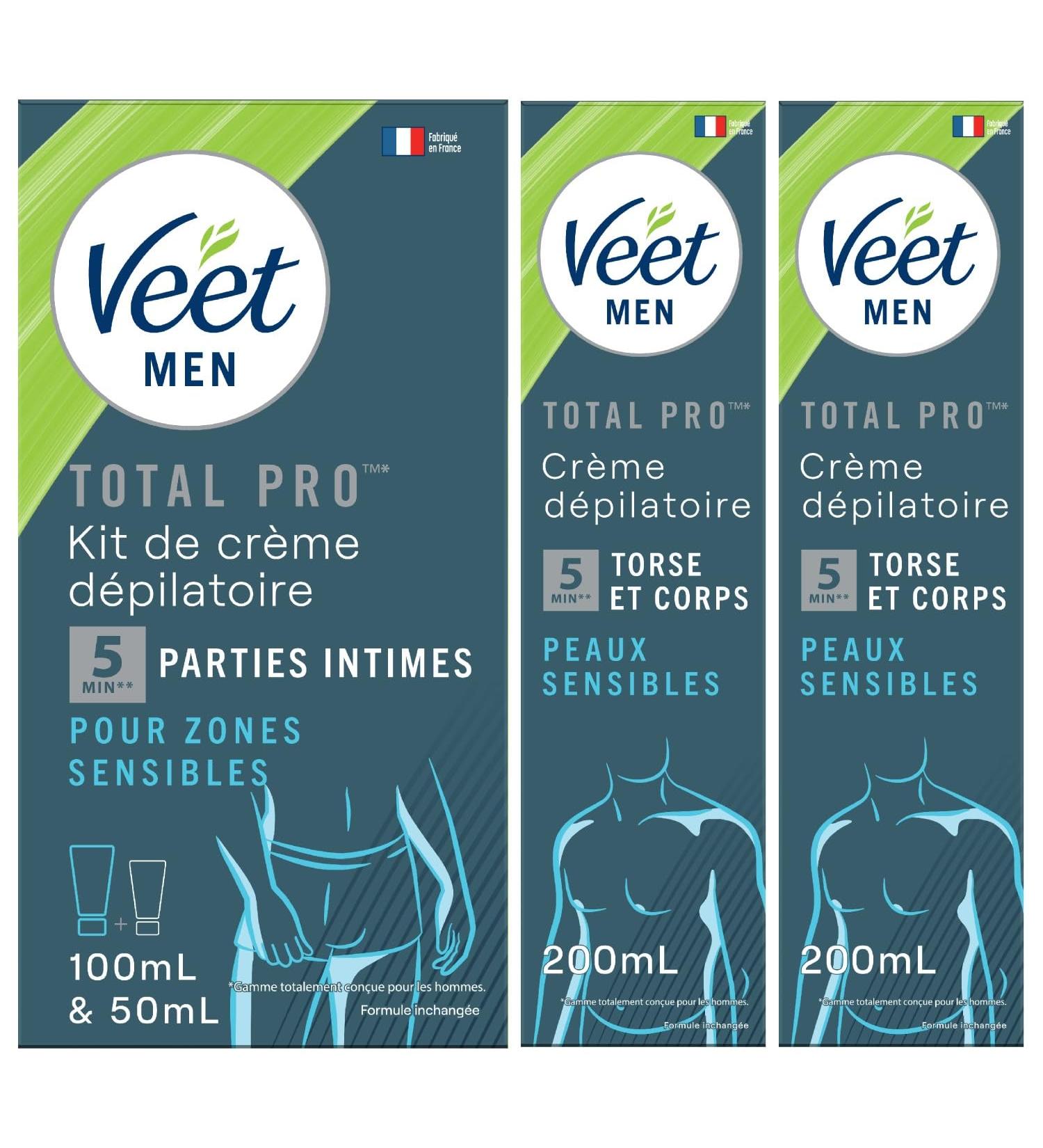 Veet Men Intimate Hair Removal Kit - Hair Removal Cream 100 ml and Care Balm 50 ml - 2 Depilatory Creams for Sensitive Skin 2 - Buy Online on GoSupps.com
