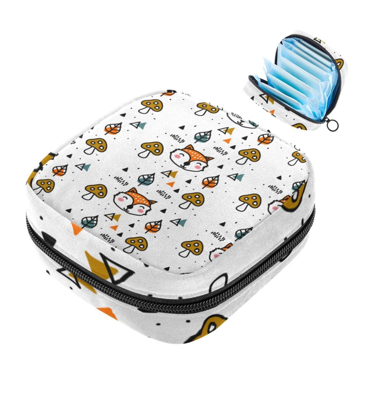 Portable Women's Menstrual Cup Bags | Cute Fox Design | Perfect for Teens & First Periods - Buy Online on GoSupps.com