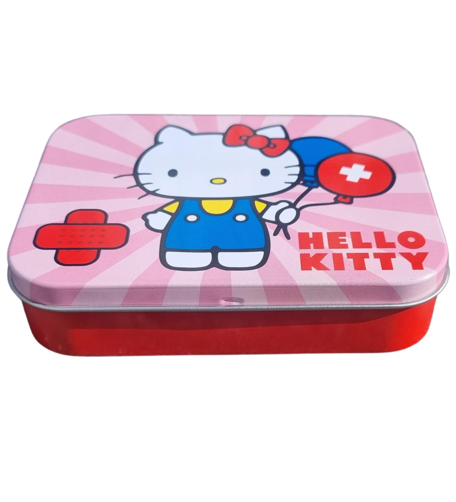 Hello Kitty Pink Children's Plasters in Metal Box - 24 Beautifully Designed Plasters - Perfect for Backpacks - Licensed Product - Buy Online on GoSupps.com