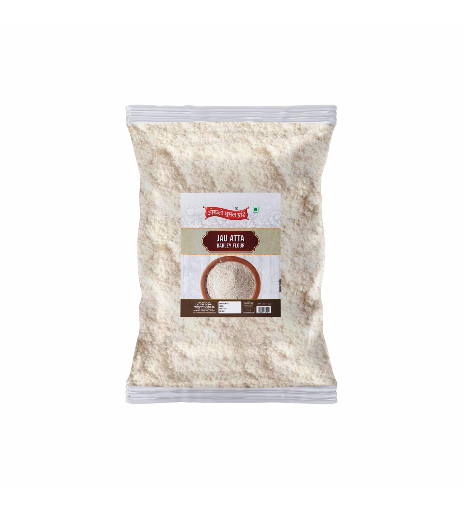 Jaipur Long Thick Grain Barley/Jau Flour/Atta|Improves Digestion|Rich in Nutrients|Heart Healthy-480g(480g*1Pkt) - Buy Online on GoSupps.com