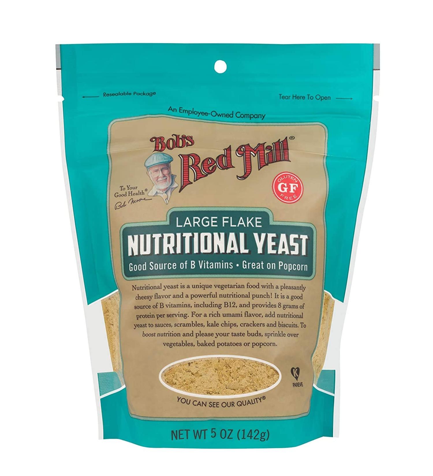 Bob's Red Mill Gluten Free Large Flake Nutritional Yeast - 5 oz (Pack of 6) | Vegan Superfood - Buy Online on GoSupps.com