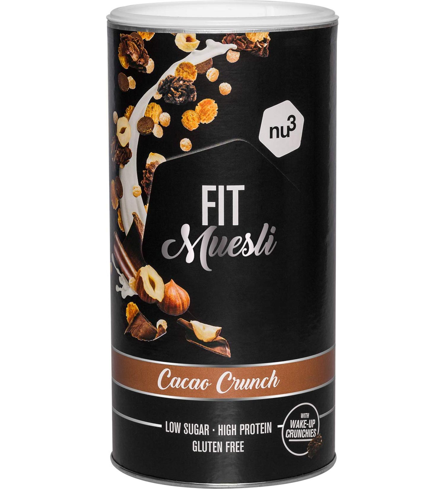 nu3 Fit Protein Muesli 450g - Cocoa Crunch Flavor - Crispy Muesli Rich in Protein & Strong in Chocolate - Sports Alternative - Buy Online on GoSupps.com