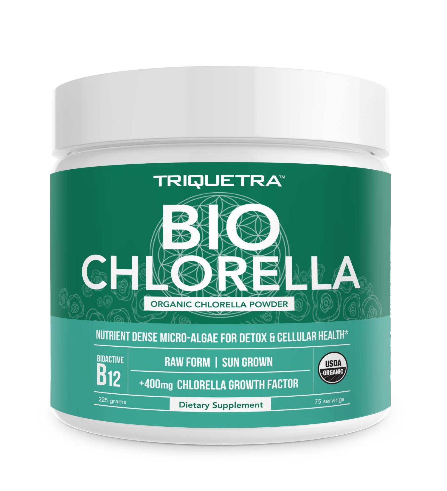 Organic Chlorella Powder - 4 Certifications, Raw & Sun Grown - High Nutrient & CGF Levels, 75 Servings - Buy Online on GoSupps.com