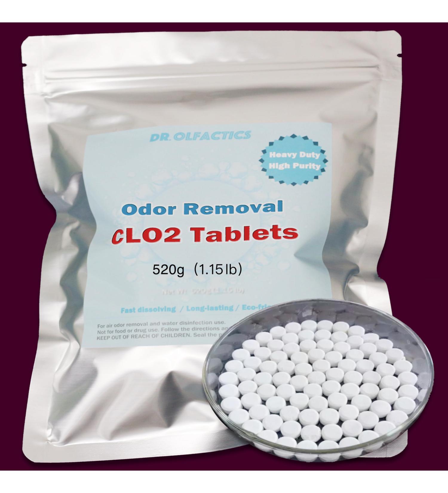 Chlorine Dioxide Odor Removal Effervescent Tablets High Purity Extra Strength New Generation Formula 2024 - Buy Online on GoSupps.com