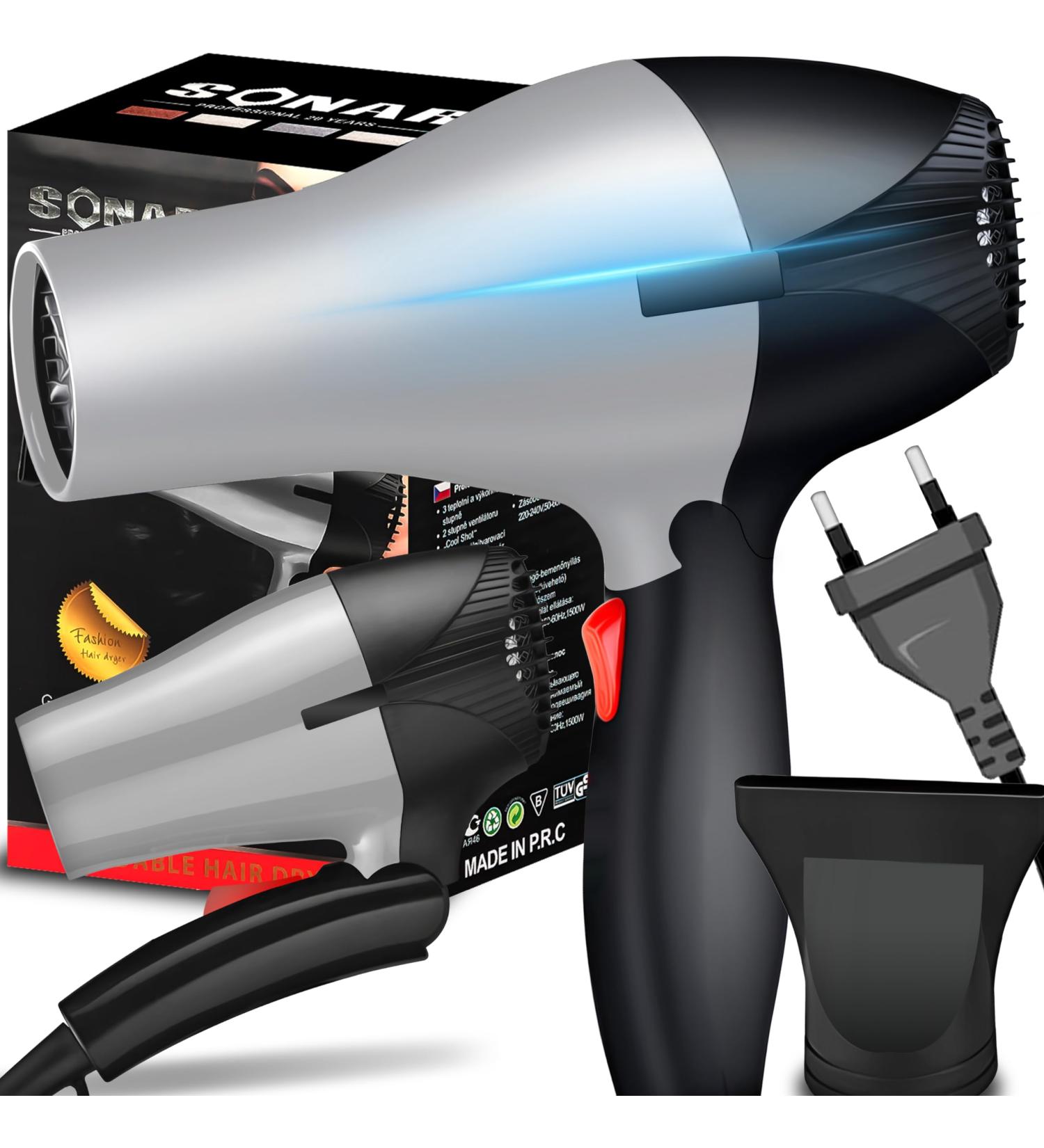 Retoo Compact Travel Hair Dryer - Fast-Drying Foldable Quiet & Global Voltage - Perfect for Salon & Family Use - Buy Online on GoSupps.com