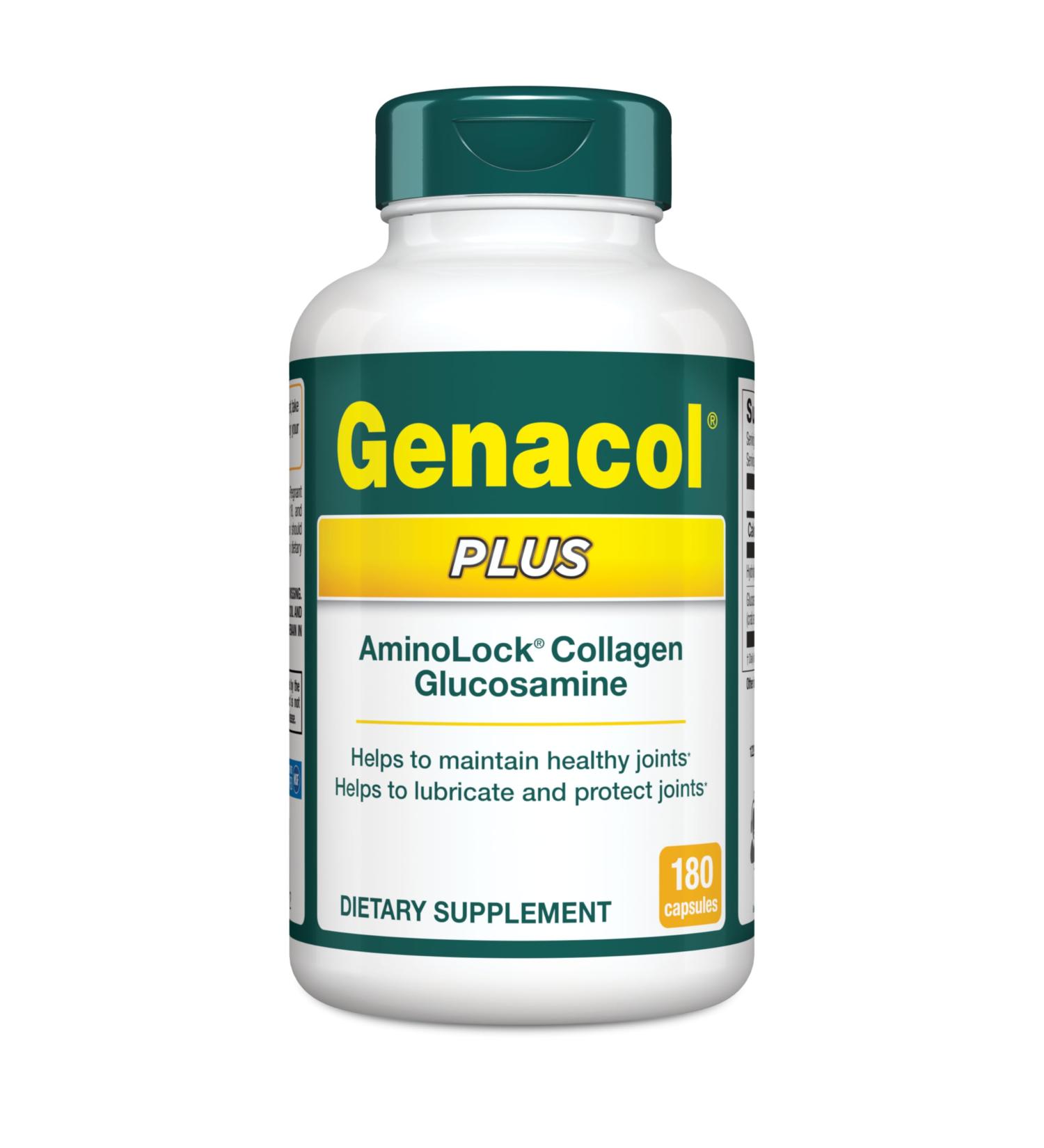 Genacol Plus Glucosamine and Collagen Joint Supplement Lubricates Protects and Maintains Heathy Joints Relieves Joint Discomfort Plus 180 Capsules (60-Day Supply) 180 Count (Pack of 1) - Buy Online on GoSupps.com