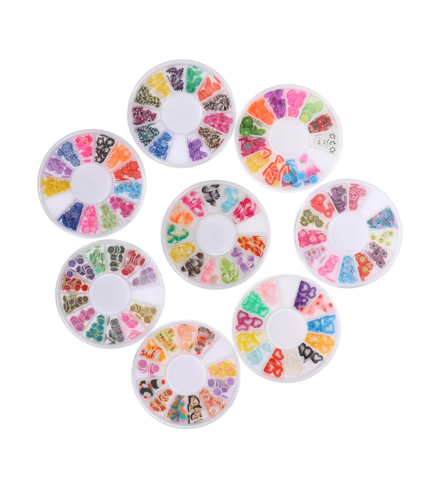 8 Boxes Soft Pottery Polymer Fruit Slices Nail Accessories Charms Round Spacer Beads Jewels for Nails Nail Decorations Nail Art Accessories Diy Polymer Clay Scrapbook 3d Food Play - Buy Online on GoSupps.com