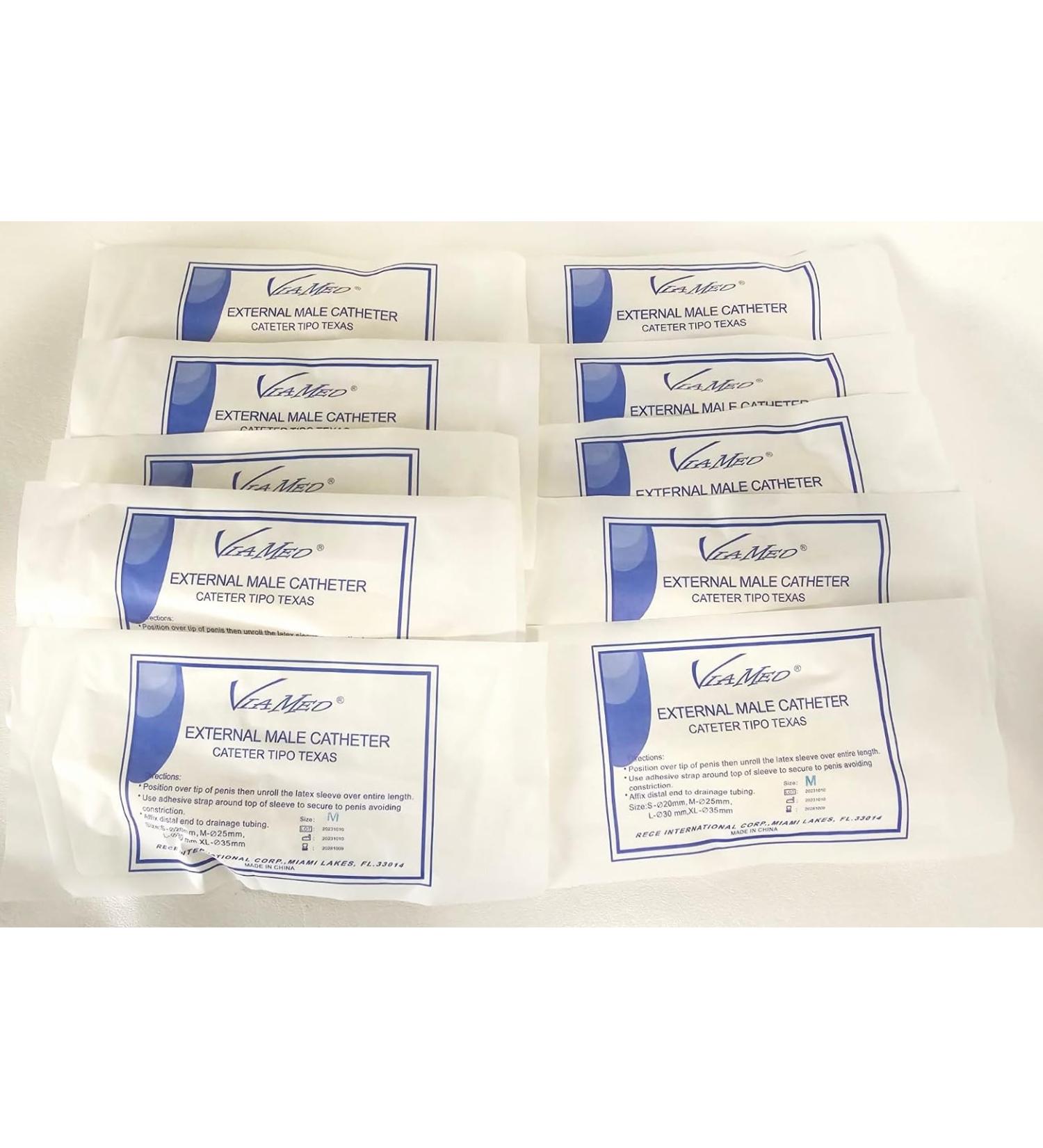 Buy 10 External Male Latex Catheters - Condom Style Self-Adhering (Size M- 25mm) - Fast International Shipping - Buy Online on GoSupps.com