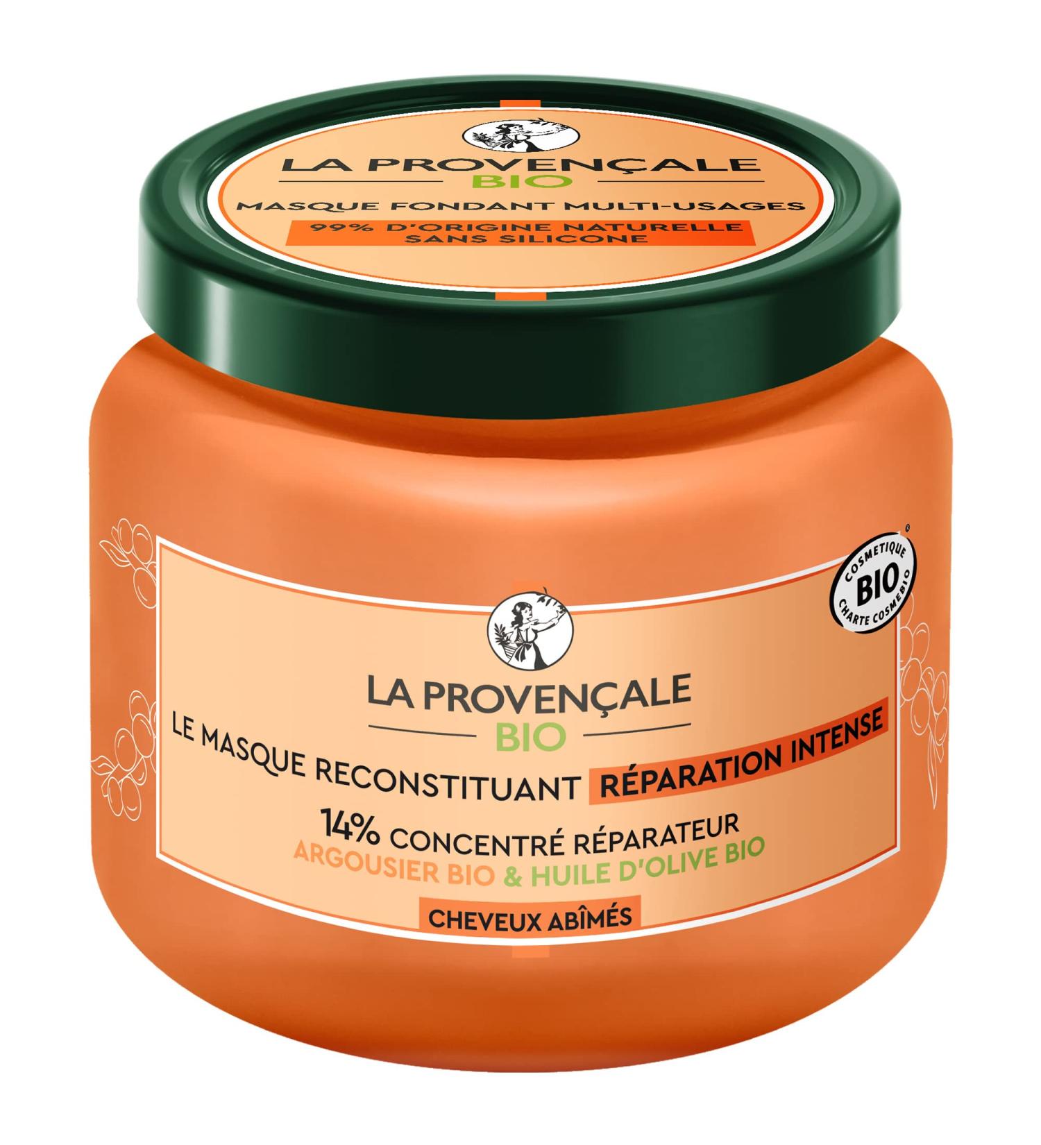 La Proven ale La Proven ale Bio Proven ale - Intense Repair Replenishing Mask - Multi-Use - 14% Concentrate Repair - Organic Sea Buckthorn & Organic Olive Oil PDO Provence - For Damaged Hair - 330 ml