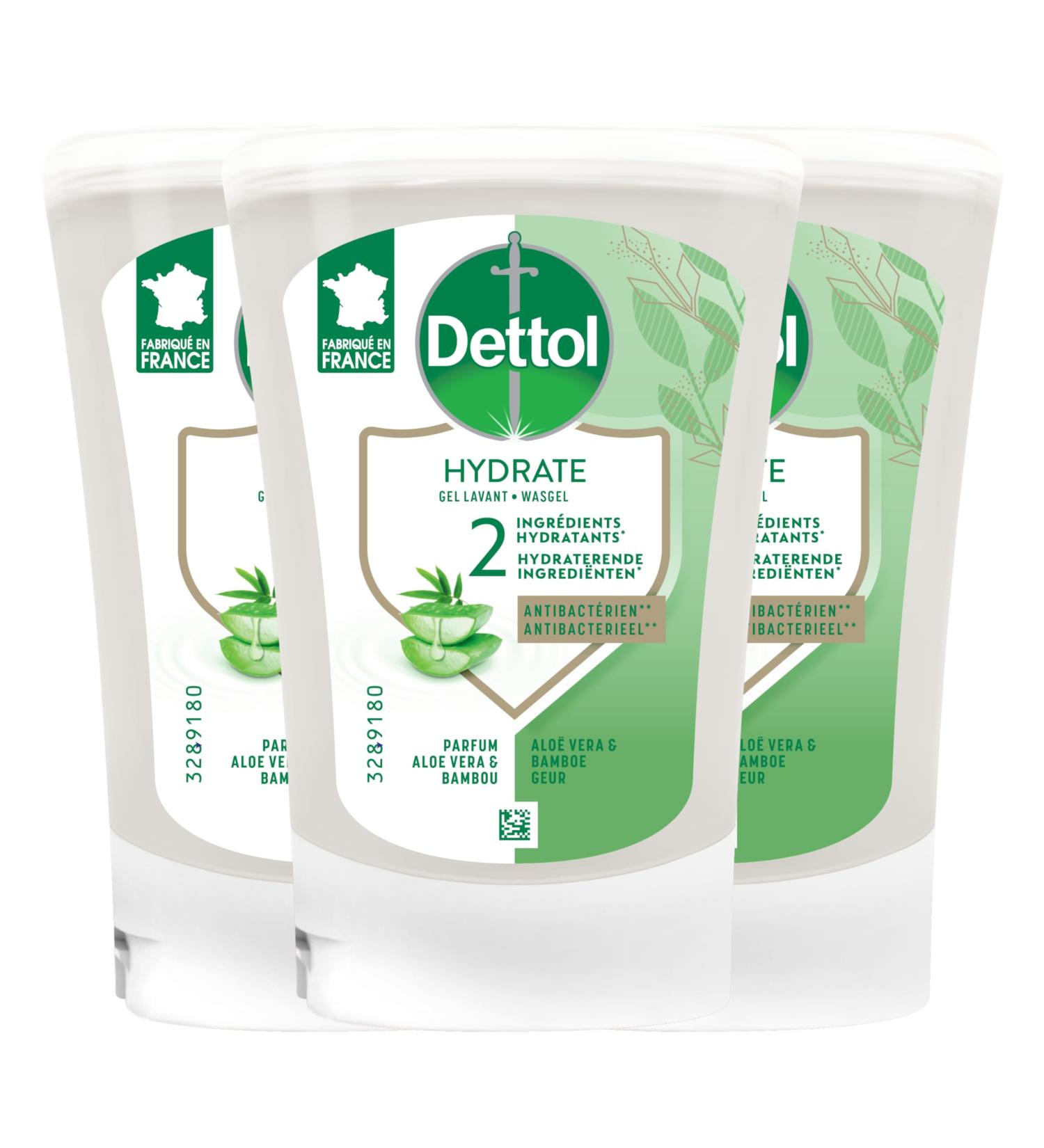 DETTOL No-Touch Liquid Hand Soap Refill 250 ml - Cleansing Action - Aloe Vera (3 Refills) - Buy Online on GoSupps.com