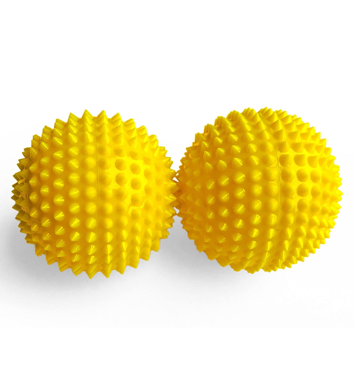 2x DBT Skills Hedgehog Ball | Magnetic Stress Relief Acupressure Ball | Massage Tool for Tension & Mobility | Yellow Matt 47mm - Buy Online on GoSupps.com