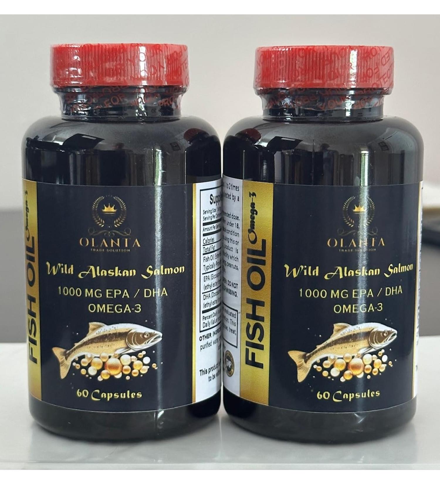 Fish Oil Omega 3 Supplements - Healthy functionality Support Memory and Eyes Support Omega 3 Supplement Wild-Caught Fish Oil - 2 Bottles 120 Capsules - Buy Online on GoSupps.com