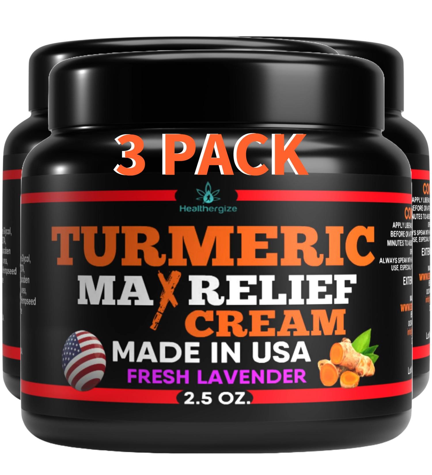 Buy 3Pack Turmeric Face Cream & Vitamin C Moisturizer | Hydrating Skin Lotion for Dark Spots & Sun Damage | Made in USA - Buy Online on GoSupps.com