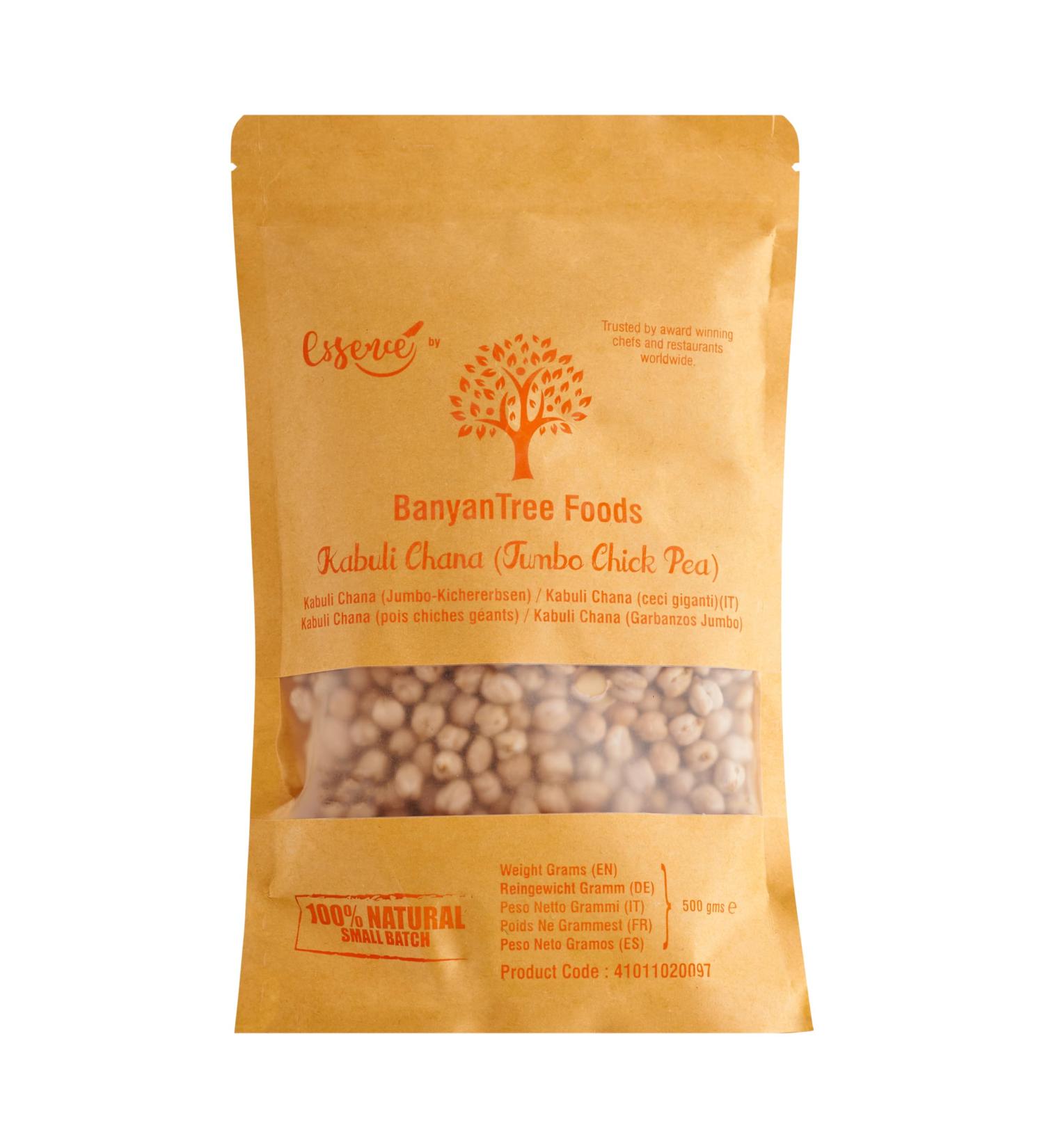 BanyanTree Foods Chickpeas | Kabuli Chana | Garbanzo Beans 500g All Natural Indian Origin