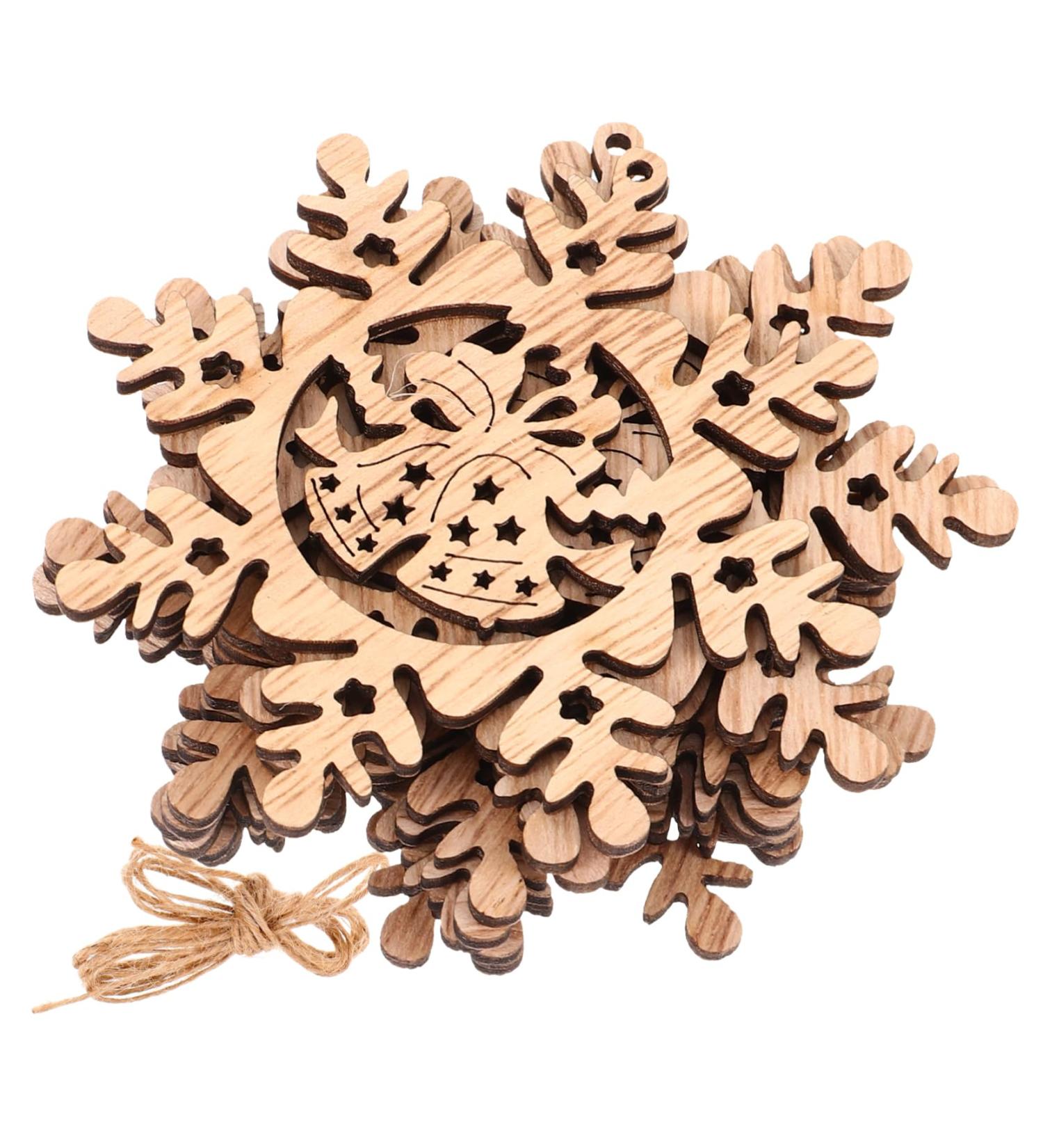 COHEALI 1 set Decorative Graffiti Themed Design Suspending Pendants Chip Pendant Painting Christmas Beige 7.80X7.80X0.20CM - Buy Online on GoSupps.com