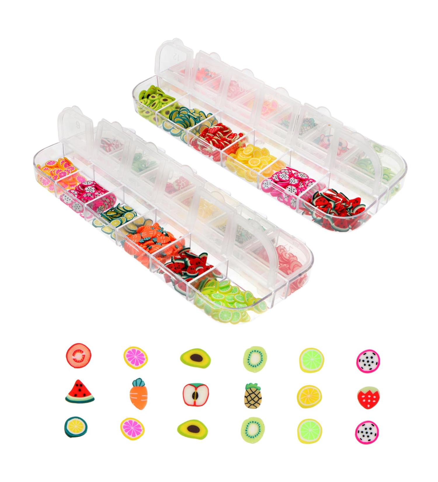 Housoutil 2 Boxes 12 Crystal Mud Toy Blueberry Nail Art Slices Flower Stickers for Nails Nail Art Fruit Slice Nail Art Sticker Flower Nail Art Slices Nails Stickers Filler 3D 0.5X0.5CM Assorted Color - Buy Online on GoSupps.com